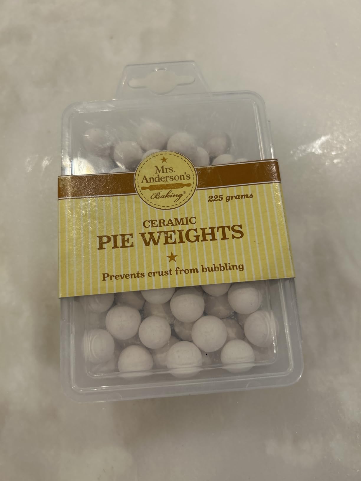 Mrs. Anderson's Baking Pie Weights | Natural Ceramic Stoneware Beads for Blind Baking | Heat-Safe, Food-Safe, Easy to Use | Prevents Shrinking, Puffing, Bubbling | Individual Weighted Balls Customer Review Mrs. Anderson's Baking Pie Weights | Natural Ceramic Stoneware Beads for Blind Baking | Heat-Safe, Food-Safe, Easy to Use | Prevents Shrinking, Puffing, Bubbling | Individual Weighted Balls - Customer Photo 2