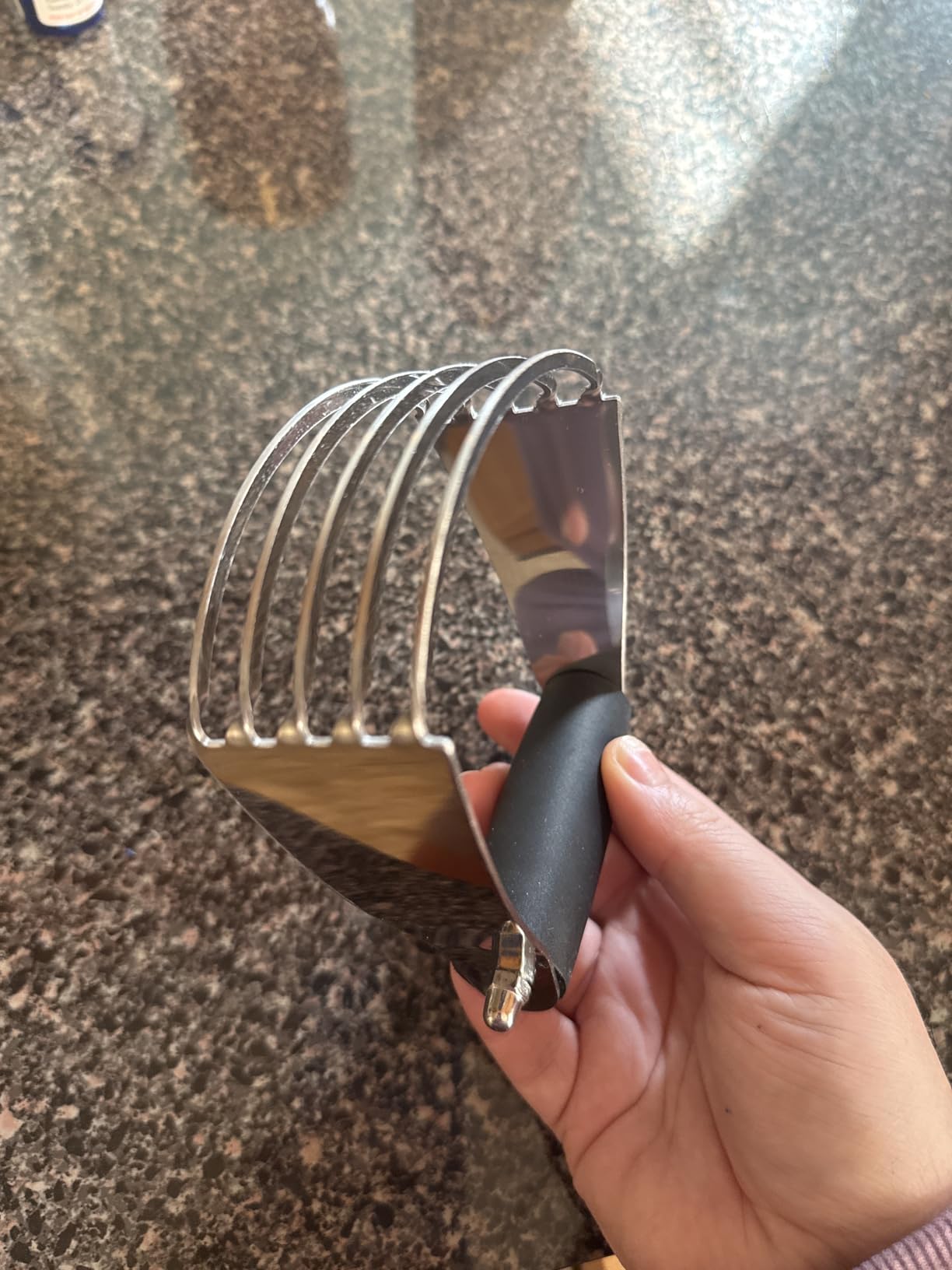 Spring Chef Dough Blender, Top Professional Pastry Cutter with Heavy Duty Stainless Steel Blades, Medium Size, Black Customer Review Spring Chef Dough Blender, Top Professional Pastry Cutter with Heavy Duty Stainless Steel Blades, Medium Size, Black - Customer Photo 1