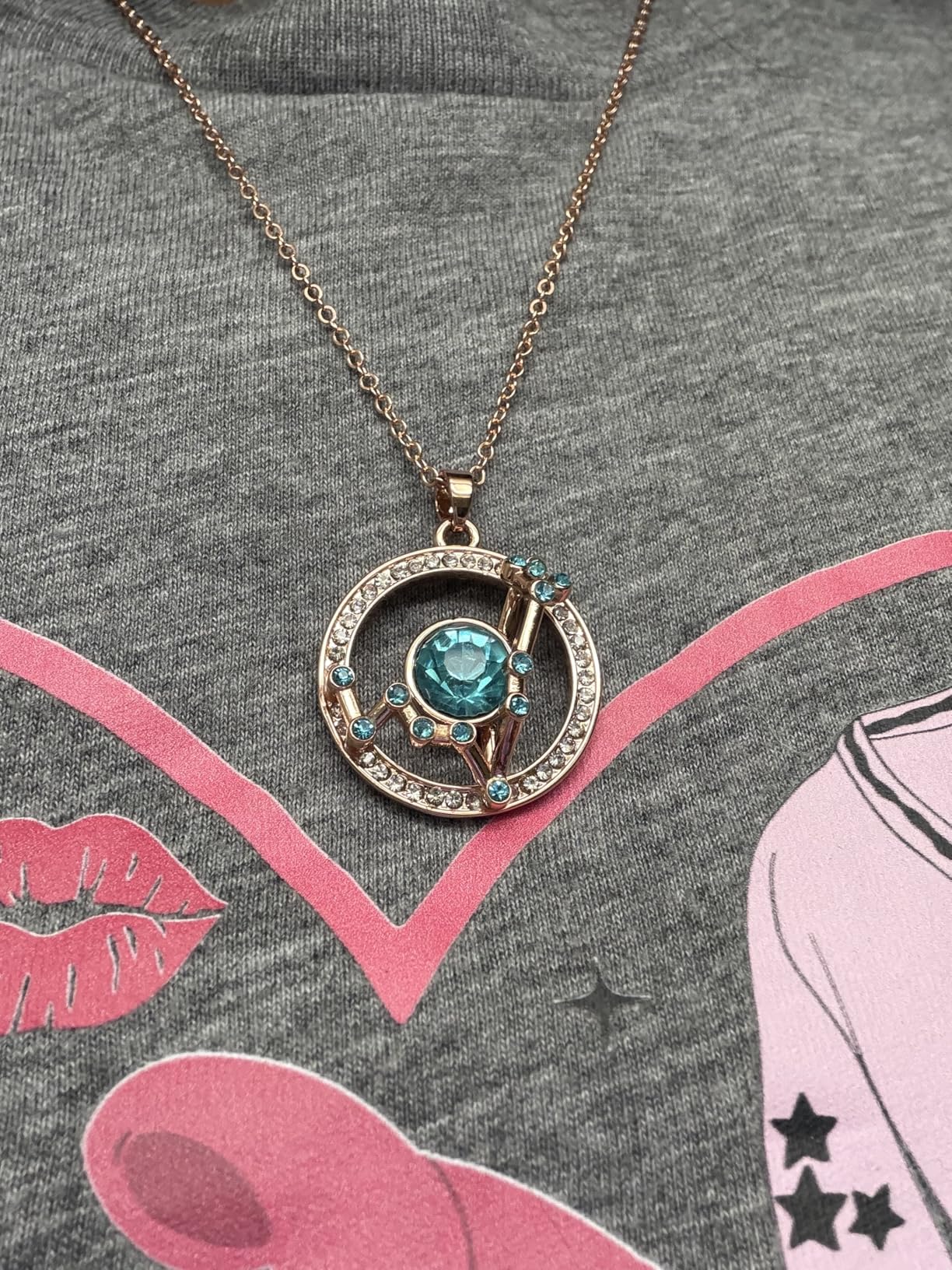 Superstar Zodiac Constellation Pendant Necklace Made with Premium Crystal Horoscope Jewelry, Gold or Rose Gold Plated, 18 Superstar Zodiac Constellation Pendant Necklace Made with Premium Crystal Horoscope Jewelry, Gold or Rose Gold Plated, 18