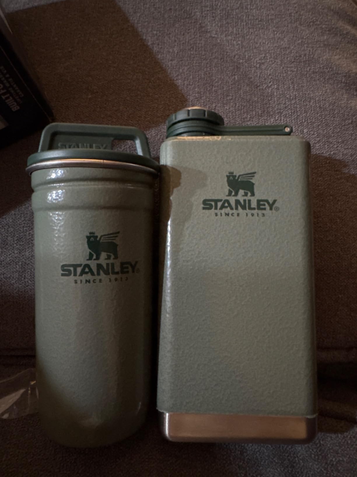 STANLEY Adventure Pre-Party Nesting Shot Glass Set | 4 Shot Glasses in Travel Carrying Case | 2 oz Stainless Steel Shooters | BPA-Free | Hammertone Green Customer Review STANLEY Adventure Pre-Party Nesting Shot Glass Set | 4 Shot Glasses in Travel Carrying Case | 2 oz Stainless Steel Shooters | BPA-Free | Hammertone Green - Customer Photo 2