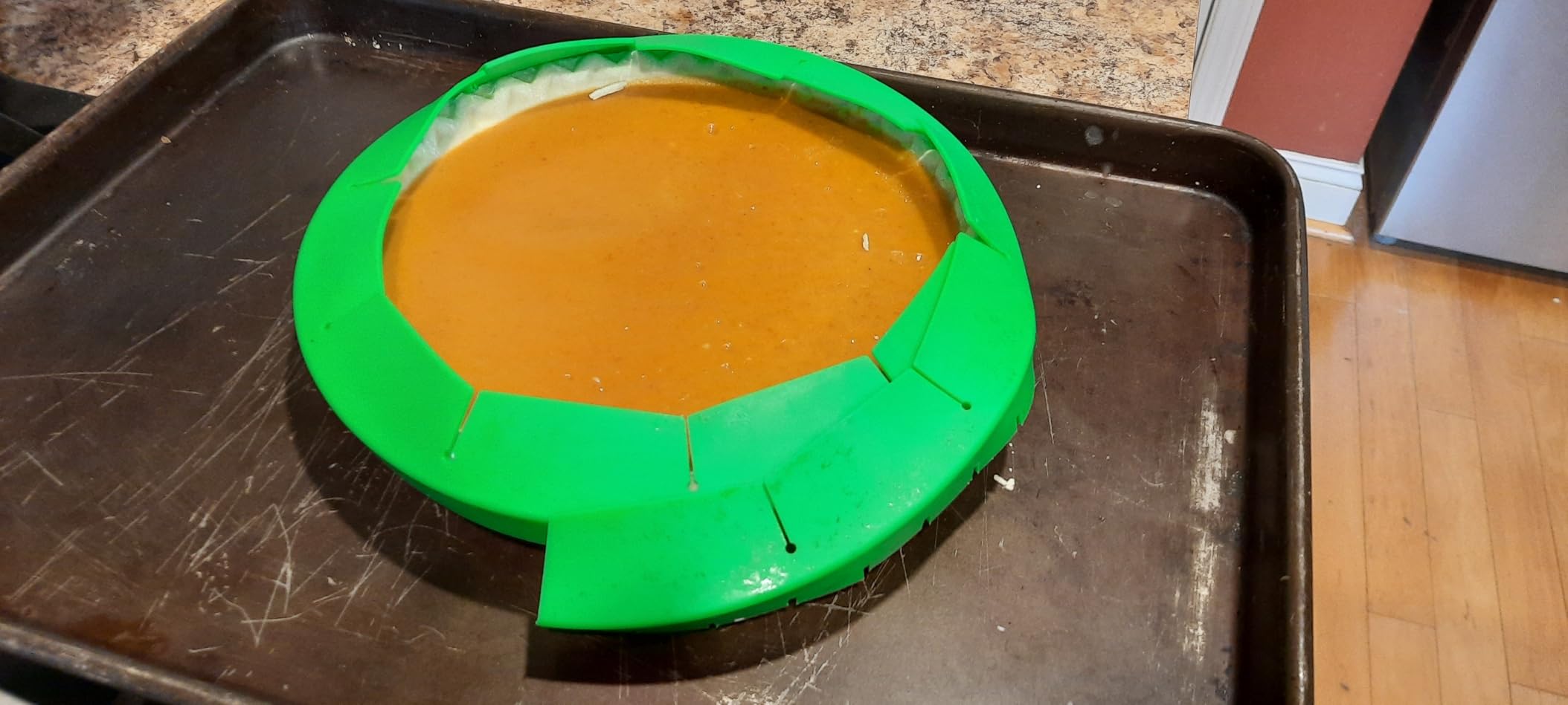 Adjustable Silicone Pie Crust Shields - Baking Protectors Cover Ring Fits 8-11.4 Inch Pies Customer Review Adjustable Silicone Pie Crust Shields - Baking Protectors Cover Ring Fits 8-11.4 Inch Pies - Customer Photo 1