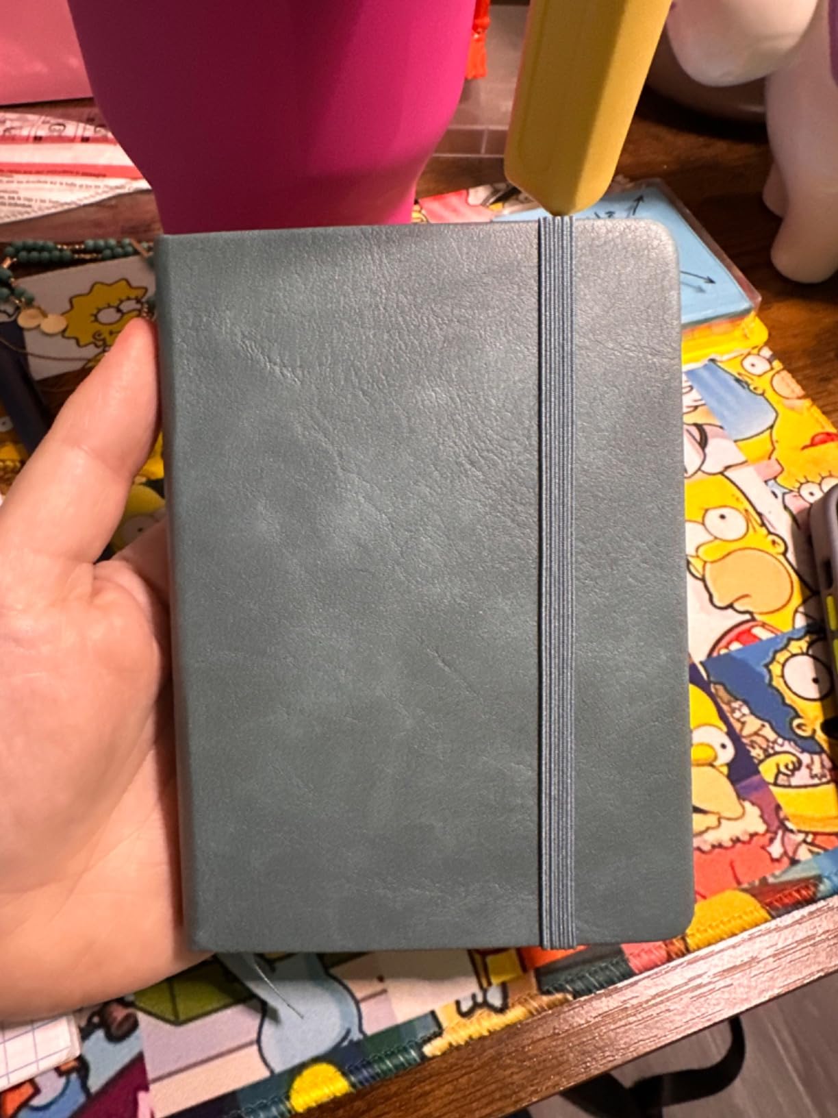 A6 Lined Vegan Leather Journal - 4 x 6 inches - Small Leather Notebook for Men & Women – Mini Hardcover Journaling Notebooks with 160 Sheets, 120gsm Thick Pages, Back Pocket, Elastic Closure, Gift Box Customer Review A6 Lined Vegan Leather Journal - 4 x 6 inches - Small Leather Notebook for Men & Women – Mini Hardcover Journaling Notebooks with 160 Sheets, 120gsm Thick Pages, Back Pocket, Elastic Closure, Gift Box - Customer Photo 1