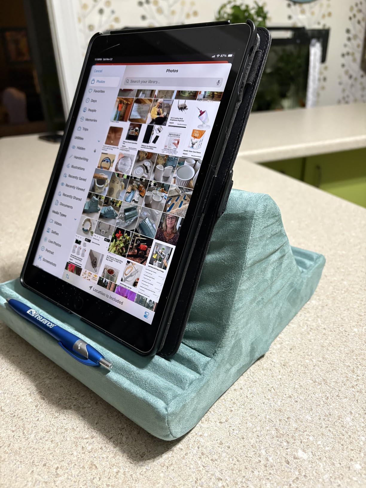 Lamicall Tablet Pillow Stand, Pillow Soft Pad for Lap - Tablet Holder Dock for Bed with 6 Viewing Angles, for 4-13 Lamicall Tablet Pillow Stand, Pillow Soft Pad for Lap - Tablet Holder Dock for Bed with 6 Viewing Angles, for 4-13