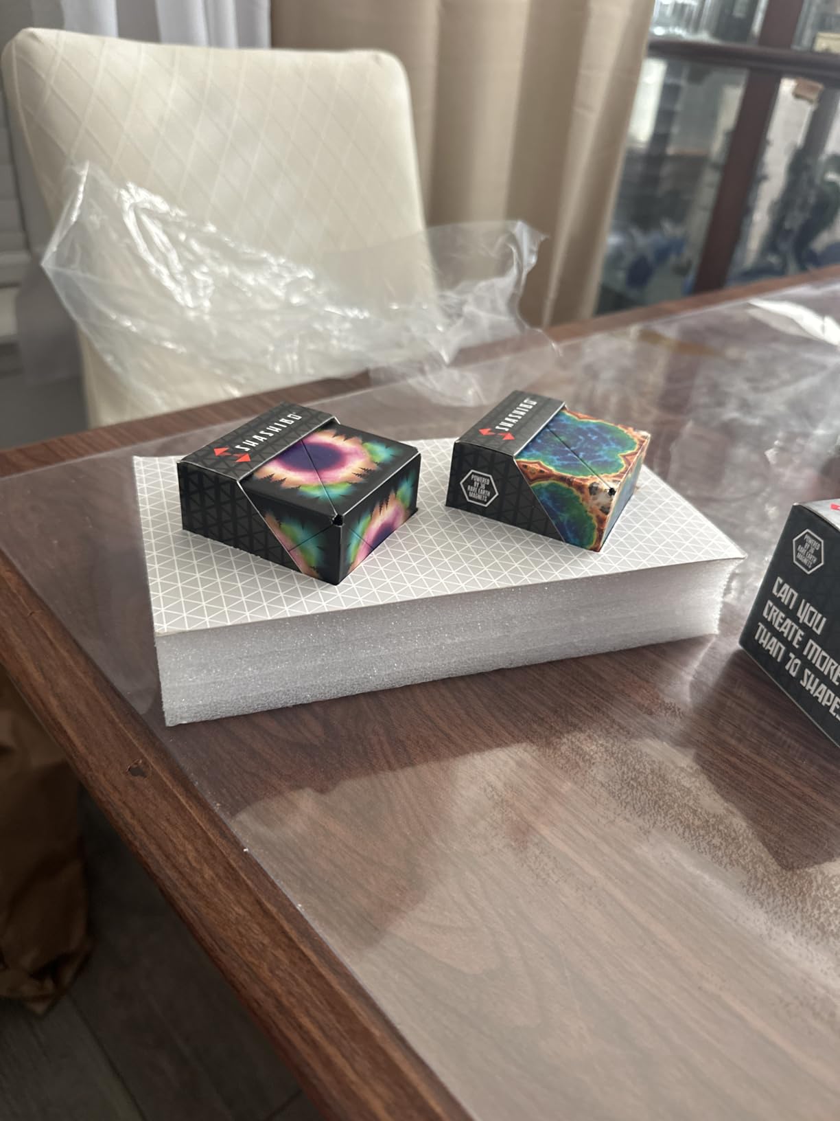 Shashibo Shape Shifting Box - Award-Winning STEM Fidget Toy with Strong Magnets - Fidget Cube Transforms Into 100+ Shapes, Christmas Stocking Stuffers Gift for Kids, Teens, and Adults (Chaos) Customer Review Shashibo Shape Shifting Box - Award-Winning STEM Fidget Toy with Strong Magnets - Fidget Cube Transforms Into 100+ Shapes, Christmas Stocking Stuffers Gift for Kids, Teens, and Adults (Chaos) - Customer Photo 2