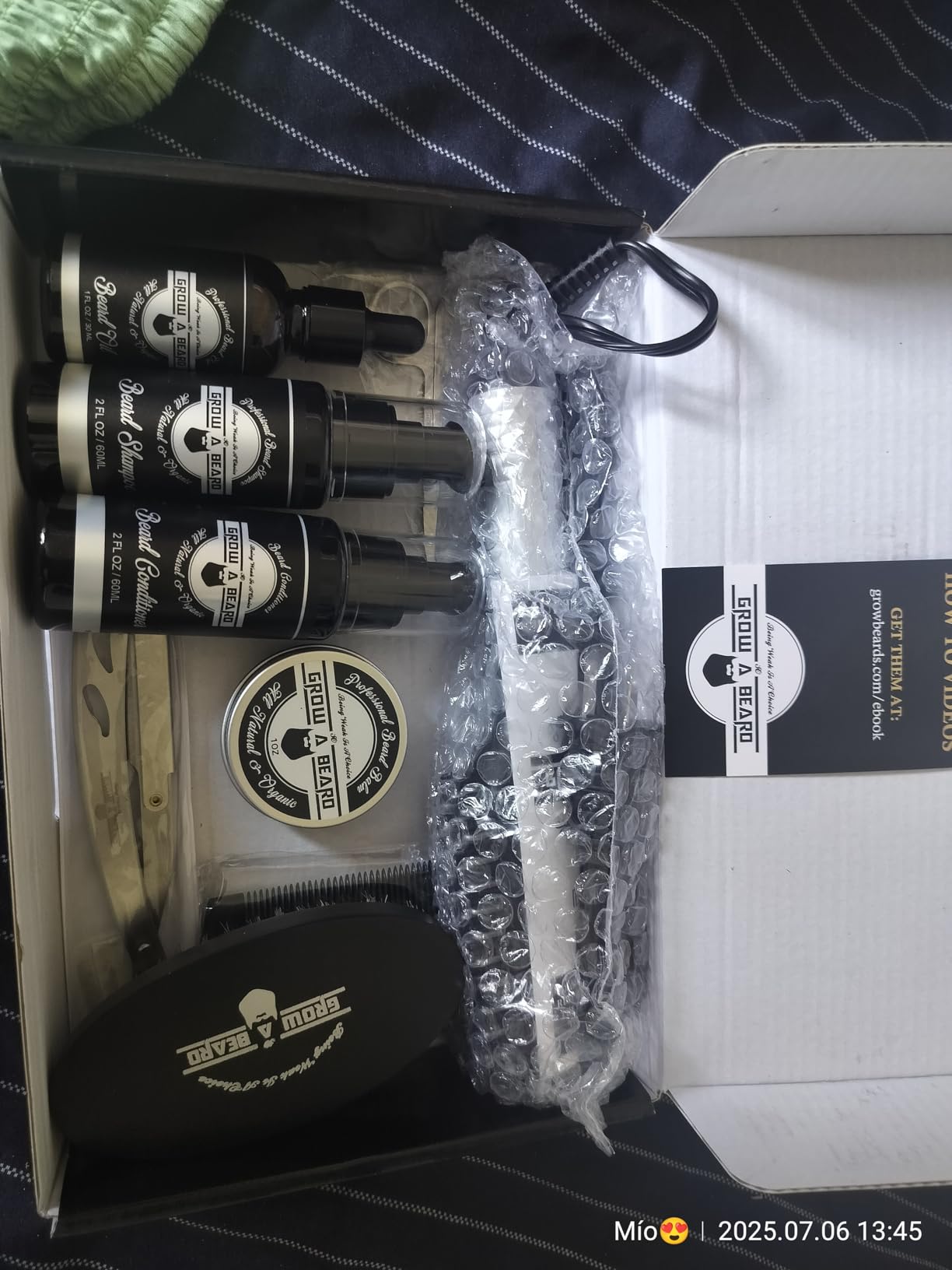 Beard Straightener Grooming Kit for Men, Beard Growth Kit, Wash, Brush & Comb, Unscented Growth Oil, All Natural Sandalwood Balm, Conditioner, Razor & Scissors, Great Gift Idea for Men's (Bamboo) Customer Review Beard Straightener Grooming Kit for Men, Beard Growth Kit, Wash, Brush & Comb, Unscented Growth Oil, All Natural Sandalwood Balm, Conditioner, Razor & Scissors, Great Gift Idea for Men's (Bamboo) - Customer Photo 2