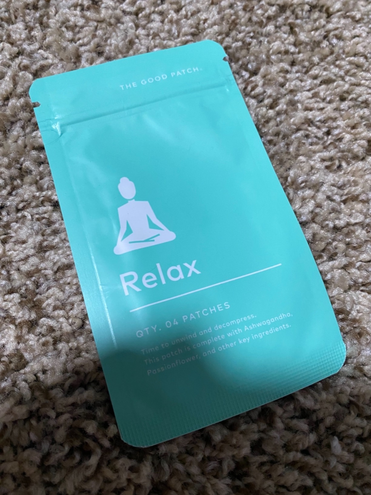 The Good Patch Relax Patches, to Unwind and Decompress, Natural Patch with Ashwagandha, Ginger Root, Plant Powered Wearable Wellness, Sustained Release (8 Total Patches) Customer Review The Good Patch Relax Patches, to Unwind and Decompress, Natural Patch with Ashwagandha, Ginger Root, Plant Powered Wearable Wellness, Sustained Release (8 Total Patches) - Customer Photo 1