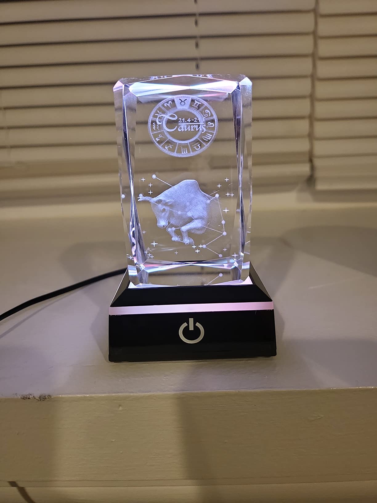 3D Crystal Capricorn Zodiac Glass Figurine - Premium Laser Engraved Capricorn Constellation Decor with LED Light Base Customer Review 3D Crystal Capricorn Zodiac Glass Figurine - Premium Laser Engraved Capricorn Constellation Decor with LED Light Base - Customer Photo 1