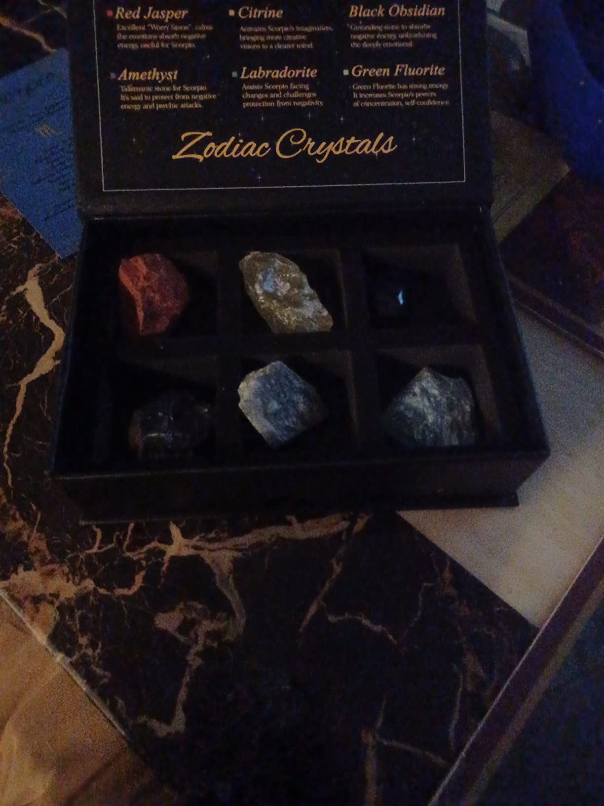 Pisces Crystals Gift Set, Zodiac Signs Healing Crystals Birthstones with Horoscope Box Set Pisces Astrology Crystals Healing Stones Gifts Customer Review Pisces Crystals Gift Set, Zodiac Signs Healing Crystals Birthstones with Horoscope Box Set Pisces Astrology Crystals Healing Stones Gifts - Customer Photo 3