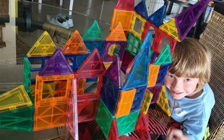 PLAYVIBE Magnetic Tiles - 60 Piece Set, Multicolor - STEM Play & Stem Toys Customer Review PLAYVIBE Magnetic Tiles - 60 Piece Set, Multicolor - STEM Play & Stem Toys - Customer Photo 1