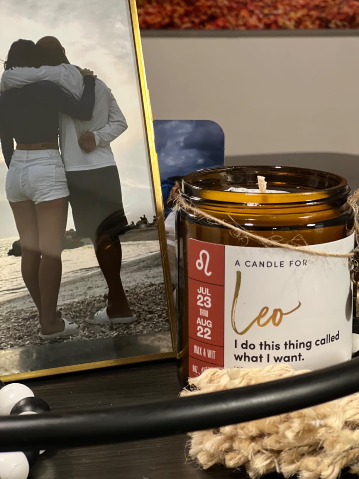 WAX & WIT Leo Zodiac Candle Astrology July August Birthday Gifts for Women, Leo Zodiac Gifts for Women 50 Hour Burn Time 9oz Customer Review WAX & WIT Leo Zodiac Candle Astrology July August Birthday Gifts for Women, Leo Zodiac Gifts for Women 50 Hour Burn Time 9oz - Customer Photo 2
