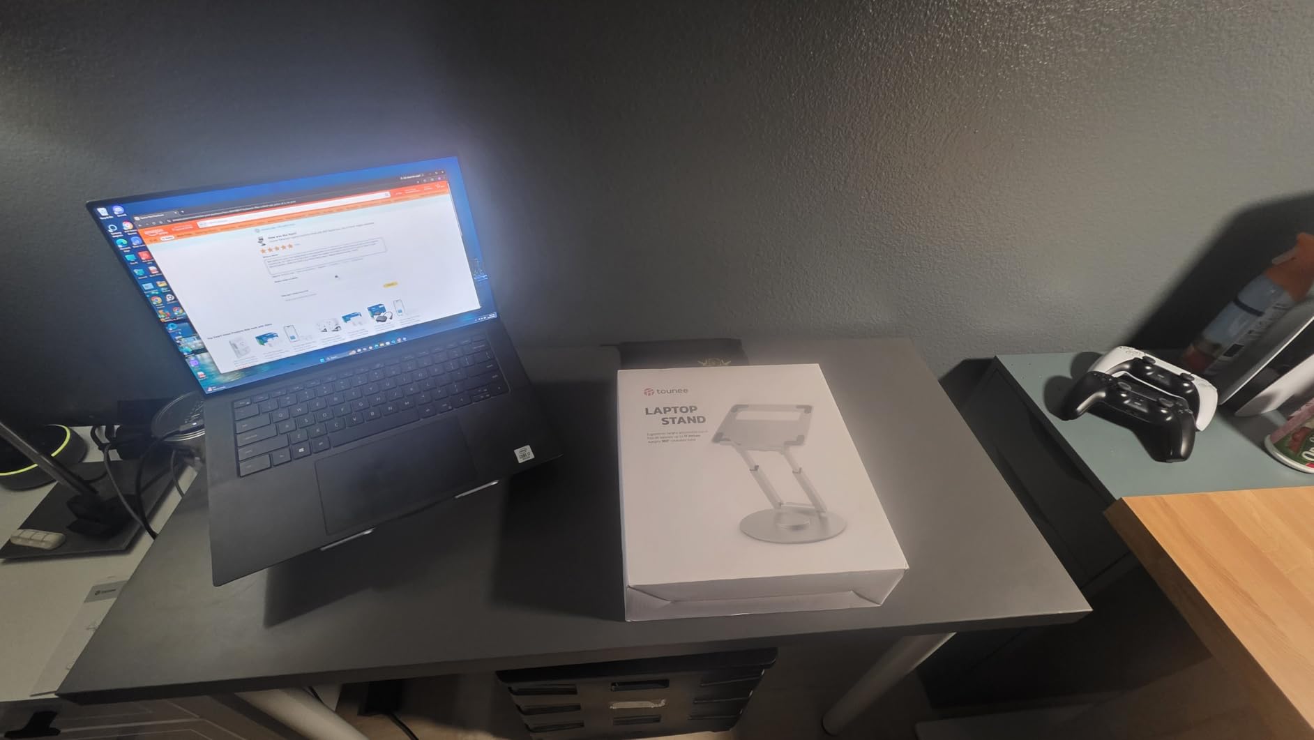 tounee Telescopic Laptop Stand for Desk with 360° Swivel Base, Sit to Stand, Height Adjustable, Portable Riser Holder for Good Posture, Compatible with MacBook Pro, All Laptops 10-17 tounee Telescopic Laptop Stand for Desk with 360° Swivel Base, Sit to Stand, Height Adjustable, Portable Riser Holder for Good Posture, Compatible with MacBook Pro, All Laptops 10-17