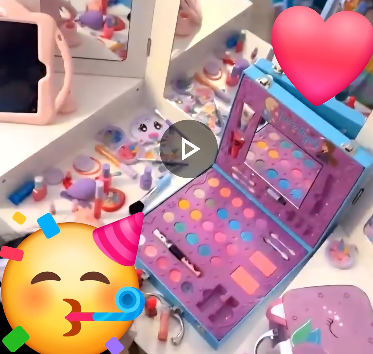 Heaning Kids Washable Makeup Girl Toys - Real Makeup Kit Kid Make up Set for Toddlers Children Princess Dress Up Christmas Birthday Gifts Toys for 3 4 5 6 7 8 9 10 11 12 Year Old Girls Customer Review Heaning Kids Washable Makeup Girl Toys - Real Makeup Kit Kid Make up Set for Toddlers Children Princess Dress Up Christmas Birthday Gifts Toys for 3 4 5 6 7 8 9 10 11 12 Year Old Girls - Customer Photo 2