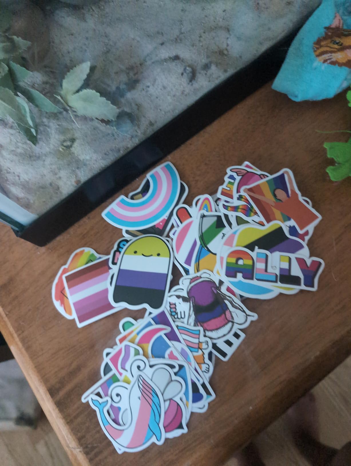 100PCS LGBT Stickers - Bright Technicolor Water Bottle & Laptop Stickers - Waterproof for Bike & Skateboard - Gay Love Lesbian Bisexual Transgender Pride Gift Customer Review 100PCS LGBT Stickers - Bright Technicolor Water Bottle & Laptop Stickers - Waterproof for Bike & Skateboard - Gay Love Lesbian Bisexual Transgender Pride Gift - Customer Photo 1