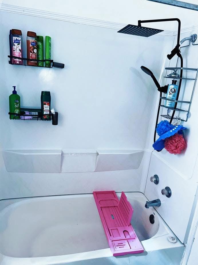 Premium Bathtub Tray Caddy, Expandable Bath Tray, Unique House Warming Gifts, New Home, Anniversary and Wedding Gifts for Couple, Bridal Shower Gift for Women Customer Review Premium Bathtub Tray Caddy, Expandable Bath Tray, Unique House Warming Gifts, New Home, Anniversary and Wedding Gifts for Couple, Bridal Shower Gift for Women - Customer Photo 2