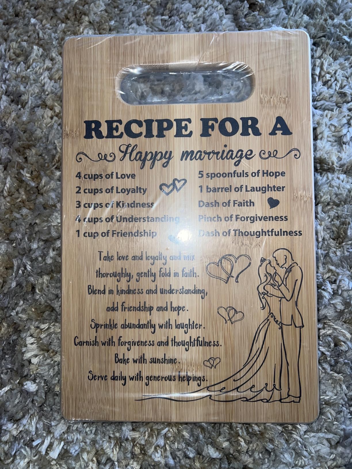 Wedding Gift for Couple 2025, Bridal Shower Gifts for Bride and Groom Engagement, Happy Marriage Cutting Board, Gifts for Wedding Shower, Newlywed Mr and Mrs Gifts Bride to Be Gifts Customer Review Wedding Gift for Couple 2025, Bridal Shower Gifts for Bride and Groom Engagement, Happy Marriage Cutting Board, Gifts for Wedding Shower, Newlywed Mr and Mrs Gifts Bride to Be Gifts - Customer Photo 1