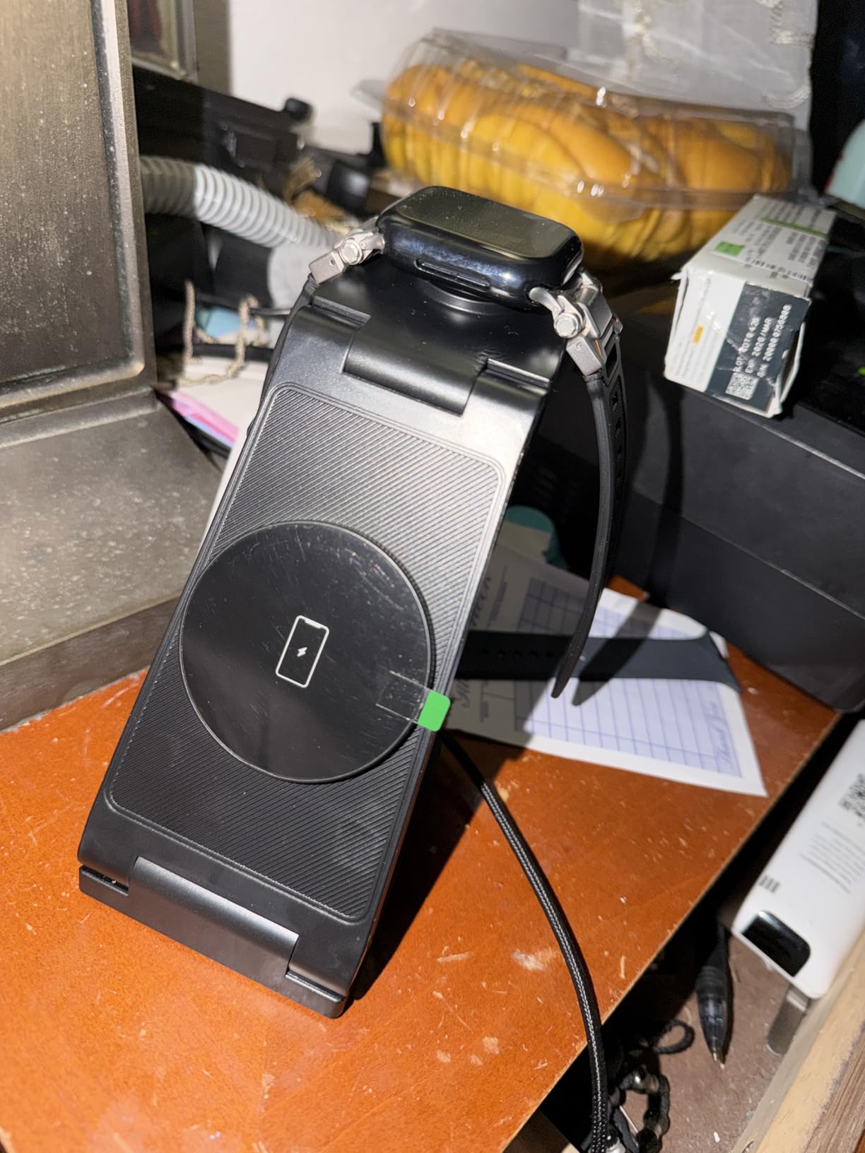Magnetic Wireless Charger Stand, 3 in 1 Foldable Wireless Charging Station with 20W Adapter, Travel Charger for Multiple Devices for iPhone 17 16 15 14 13 12 Pro/Max/Plus/Mini, iWatch, Airpods Customer Review Magnetic Wireless Charger Stand, 3 in 1 Foldable Wireless Charging Station with 20W Adapter, Travel Charger for Multiple Devices for iPhone 17 16 15 14 13 12 Pro/Max/Plus/Mini, iWatch, Airpods - Customer Photo 1