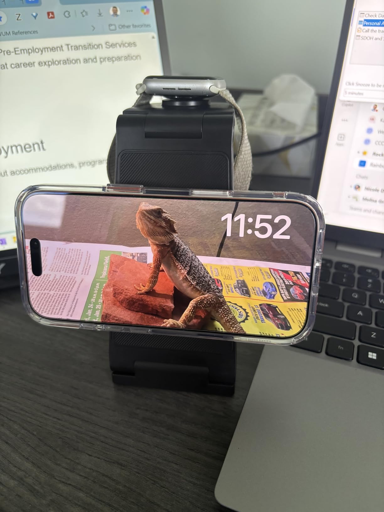 Magnetic Wireless Charger Stand, 3 in 1 Foldable Wireless Charging Station with 20W Adapter, Travel Charger for Multiple Devices for iPhone 17 16 15 14 13 12 Pro/Max/Plus/Mini, iWatch, Airpods Customer Review Magnetic Wireless Charger Stand, 3 in 1 Foldable Wireless Charging Station with 20W Adapter, Travel Charger for Multiple Devices for iPhone 17 16 15 14 13 12 Pro/Max/Plus/Mini, iWatch, Airpods - Customer Photo 2