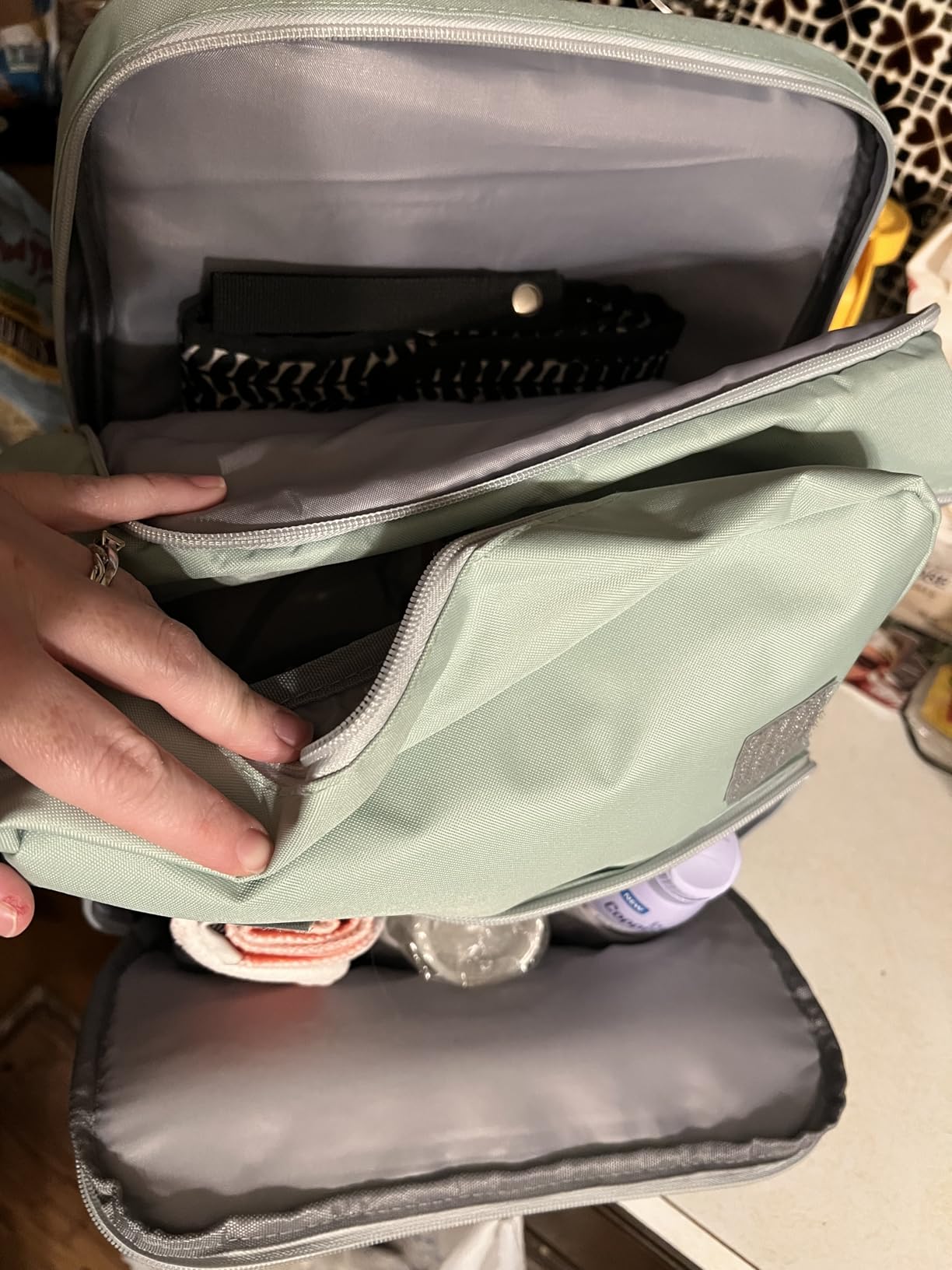 PILLANI Baby Diaper Bag Backpack - Large Bag for Boys & Girls, Waterproof Diaper Backpack - Travel Diaper Bags with Changing Pad - Baby Registry Search & Shower Gifts - Essentials Must Haves Newborn Stuff - Customer Photo 2