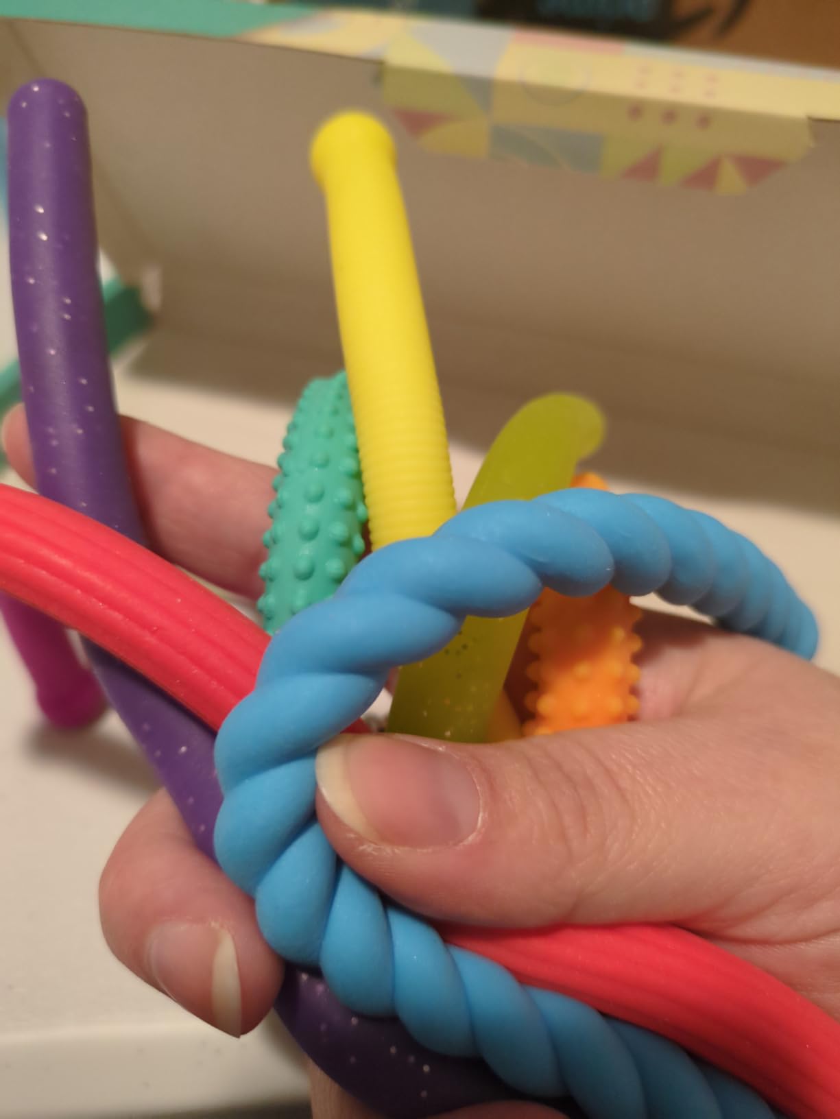 Sensory Autism Toys for Kids - Textured Stretchy Fidget Toys for Stress Anxiety - Sensory Toys Special Needs for Autistic Children Toddlers Boys Girls Stocking Stuffers Gifts, Treasure Box Classroom Customer Review Sensory Autism Toys for Kids - Textured Stretchy Fidget Toys for Stress Anxiety - Sensory Toys Special Needs for Autistic Children Toddlers Boys Girls Stocking Stuffers Gifts, Treasure Box Classroom - Customer Photo 2