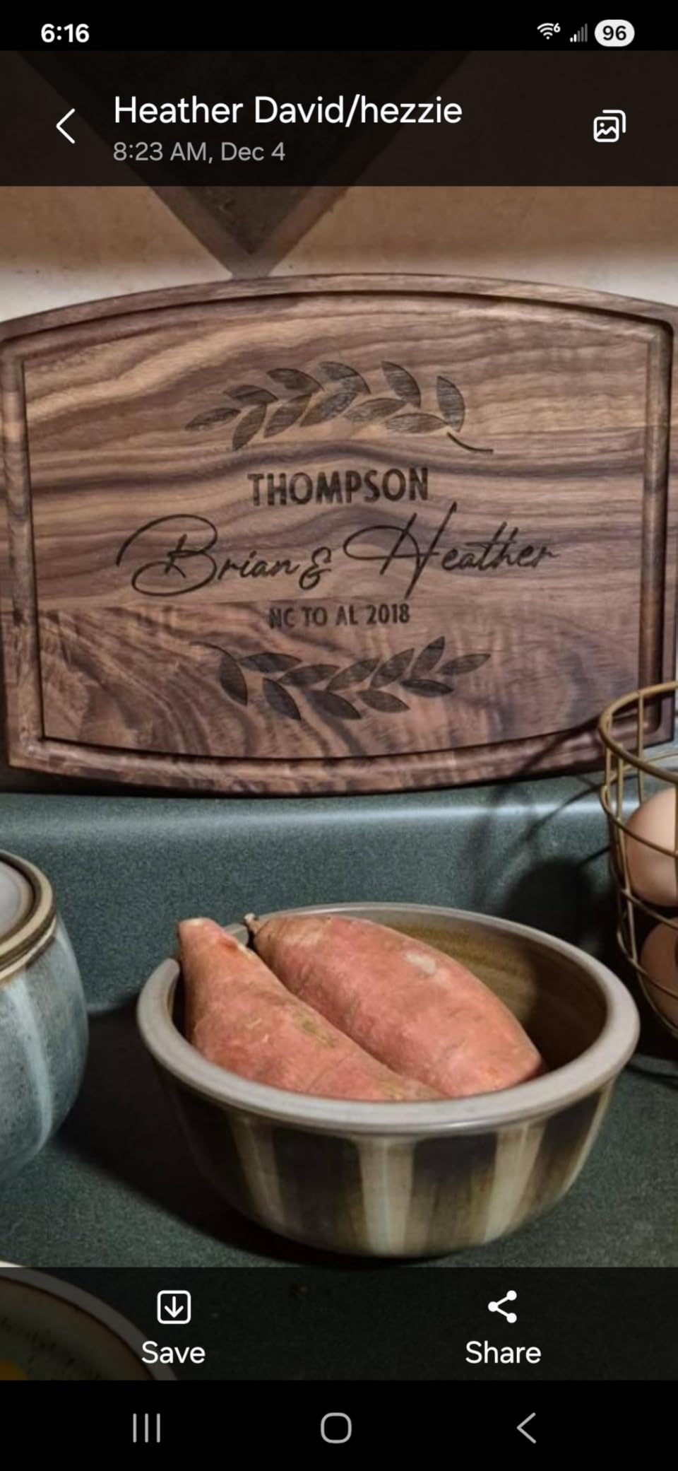 Personalized Christmas Gifts, Personalized Cutting Boards – Custom Engraved Wood Charcuterie Board – Wedding, Bridal Shower,Anniversary & Housewarming – Perfect for Couples, Family Customer Review Personalized Christmas Gifts, Personalized Cutting Boards – Custom Engraved Wood Charcuterie Board – Wedding, Bridal Shower,Anniversary & Housewarming – Perfect for Couples, Family - Customer Photo 1