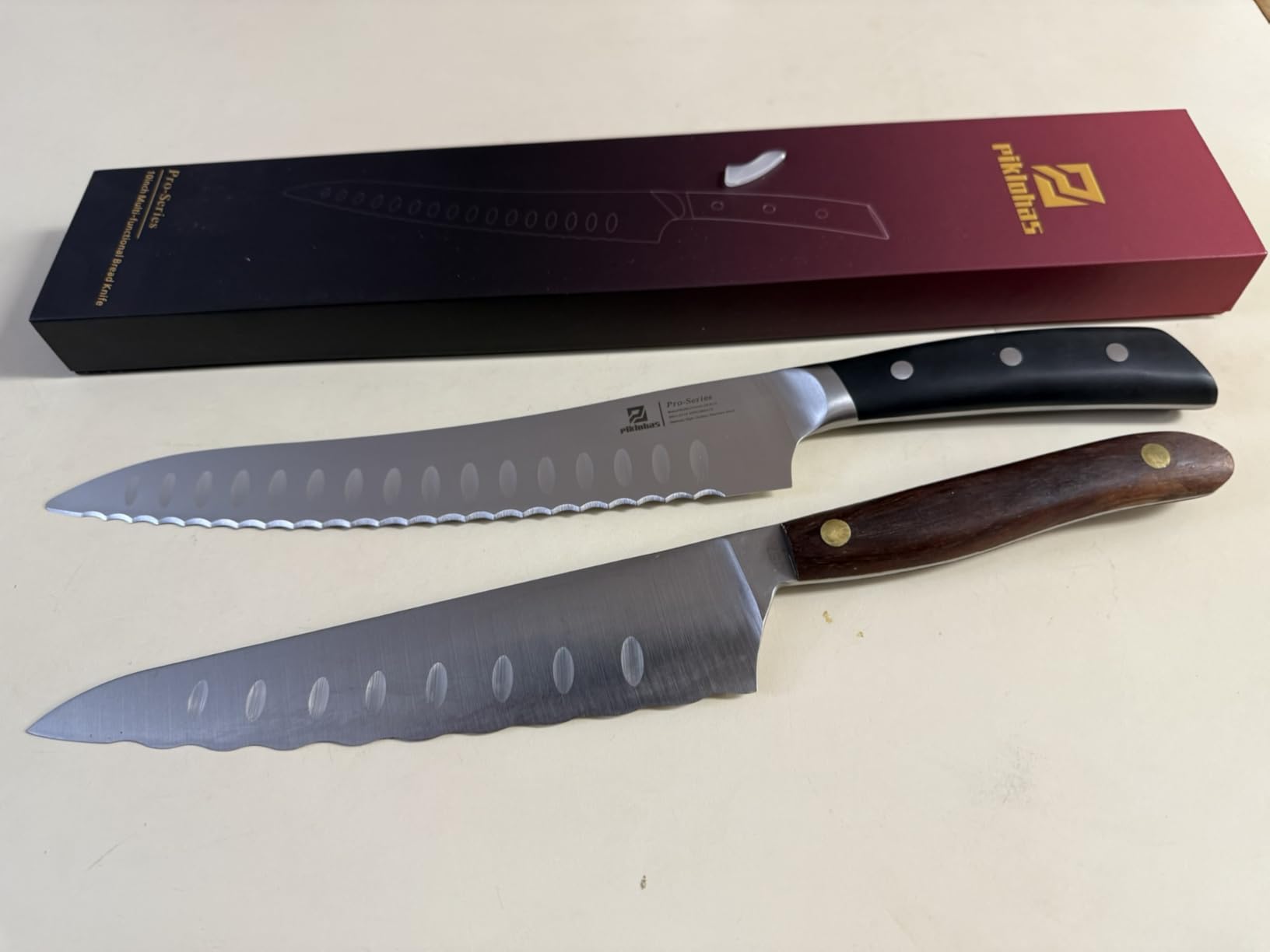 Piklohas Resharpenable Bread Knife, 10-inch Multifunction Serrated Knife, German HC Stainless Steel Bread Cutting Knife with Innovative Wavy Edge for Efficient Slicing Customer Review Piklohas Resharpenable Bread Knife, 10-inch Multifunction Serrated Knife, German HC Stainless Steel Bread Cutting Knife with Innovative Wavy Edge for Efficient Slicing - Customer Photo 1