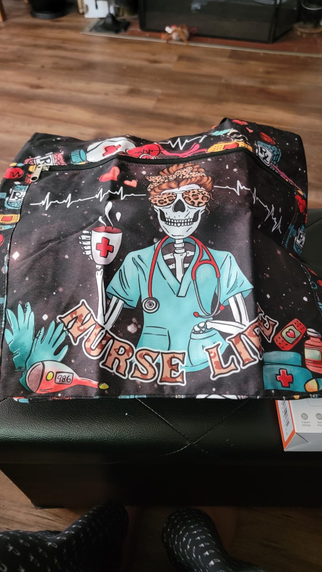 84hoods Large Waterproof Tote Bag with Pockets and Zipper for Work. Gift for Nurse. Shoulder Bag for Women. Customer Review 84hoods Large Waterproof Tote Bag with Pockets and Zipper for Work. Gift for Nurse. Shoulder Bag for Women. - Customer Photo 2