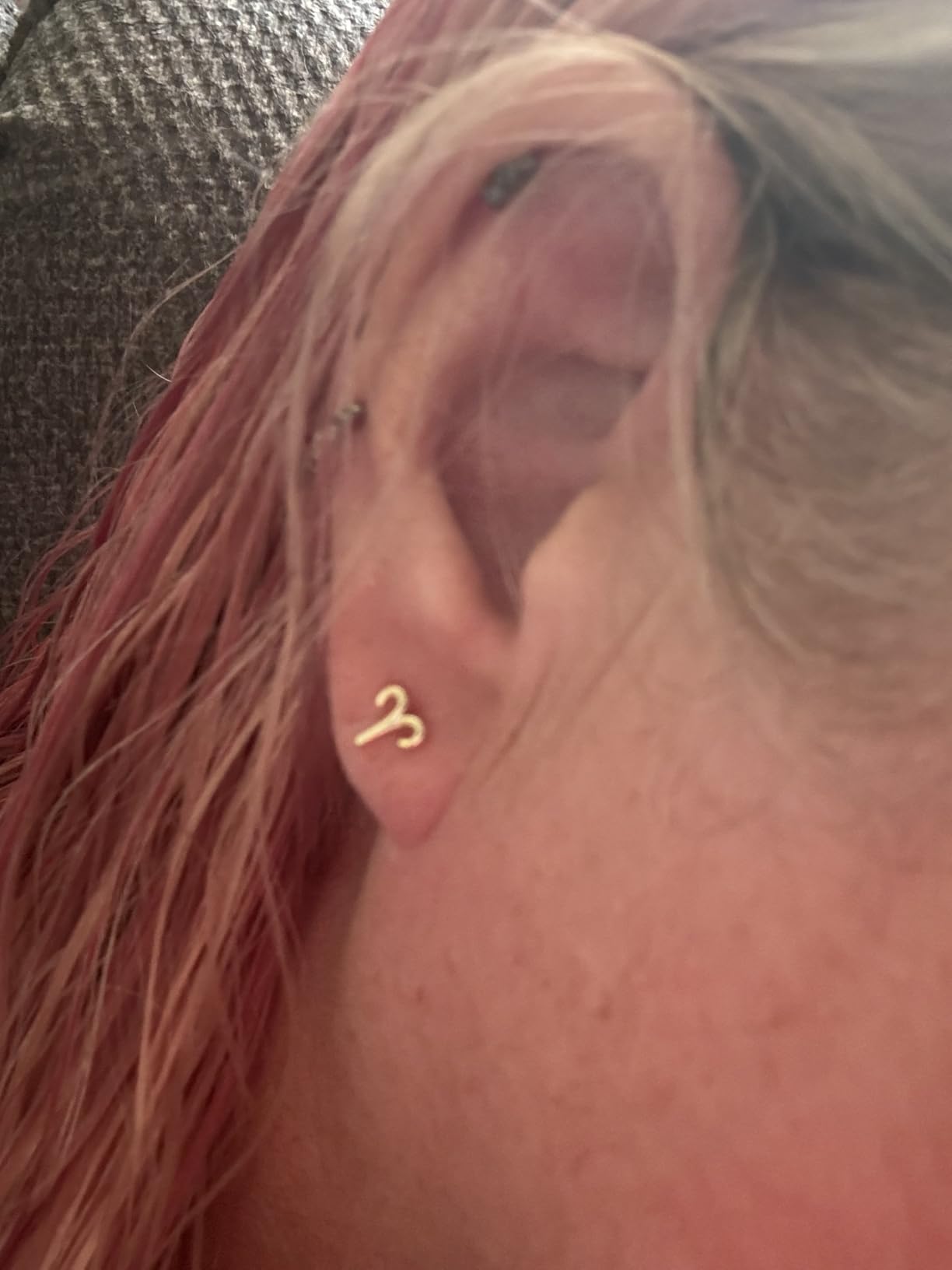 PAVOI 14K Gold Plated 925 Sterling Silver Posts Zodiac Sign Flat Back Earring Studs | Birthday Gift for Women | Astrology Earring Pair Customer Review PAVOI 14K Gold Plated 925 Sterling Silver Posts Zodiac Sign Flat Back Earring Studs | Birthday Gift for Women | Astrology Earring Pair - Customer Photo 1
