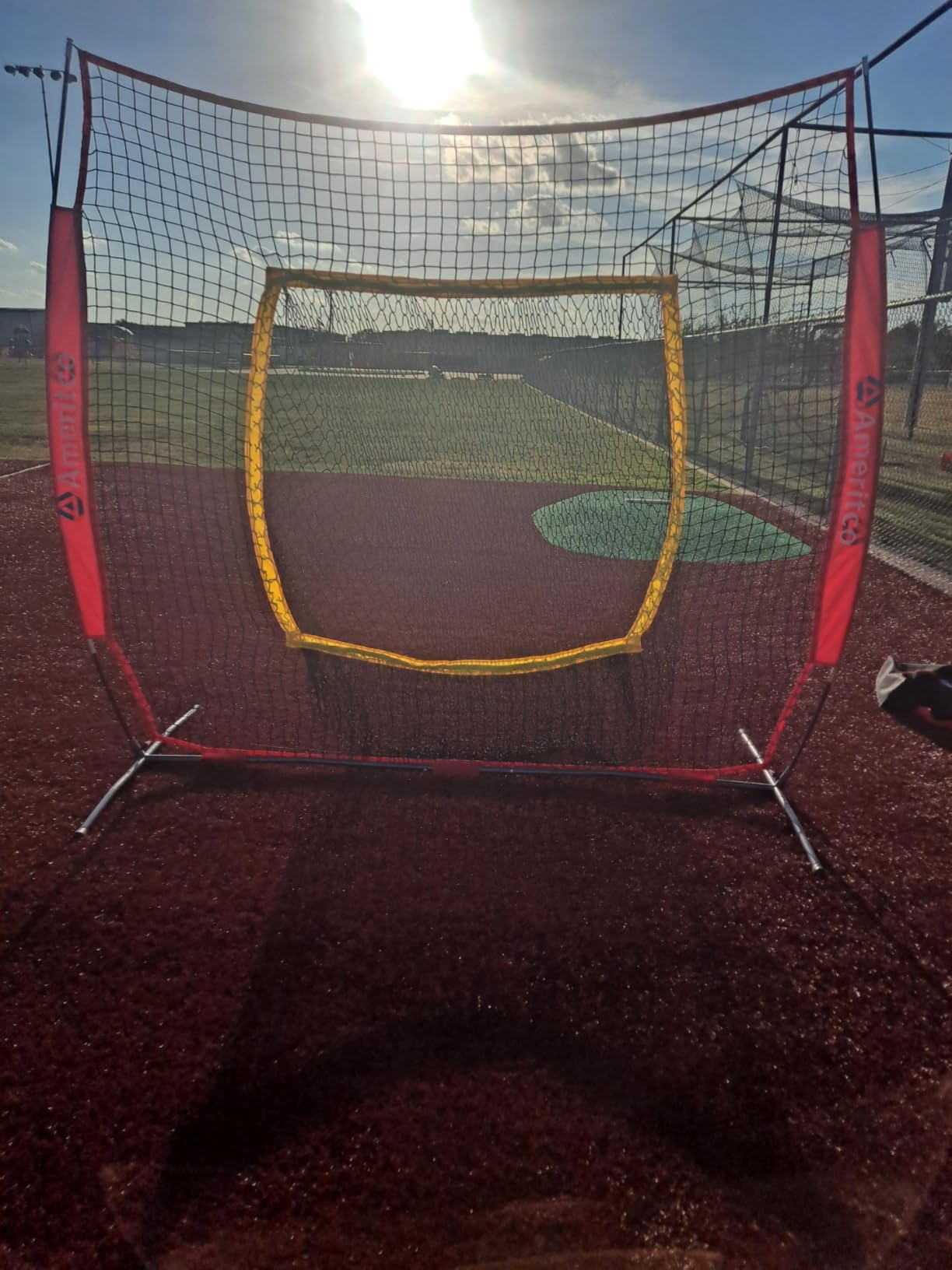Baseball Net,7x7ft Baseball Practice Net with Tee and Target, Large Pocket Sports net for Hitting/Batting/Pitching/Throwing,Scratch Resistant Base,Indoor/Outdoor Versatile Use for All Levels Customer Review Baseball Net,7x7ft Baseball Practice Net with Tee and Target, Large Pocket Sports net for Hitting/Batting/Pitching/Throwing,Scratch Resistant Base,Indoor/Outdoor Versatile Use for All Levels - Customer Photo 1