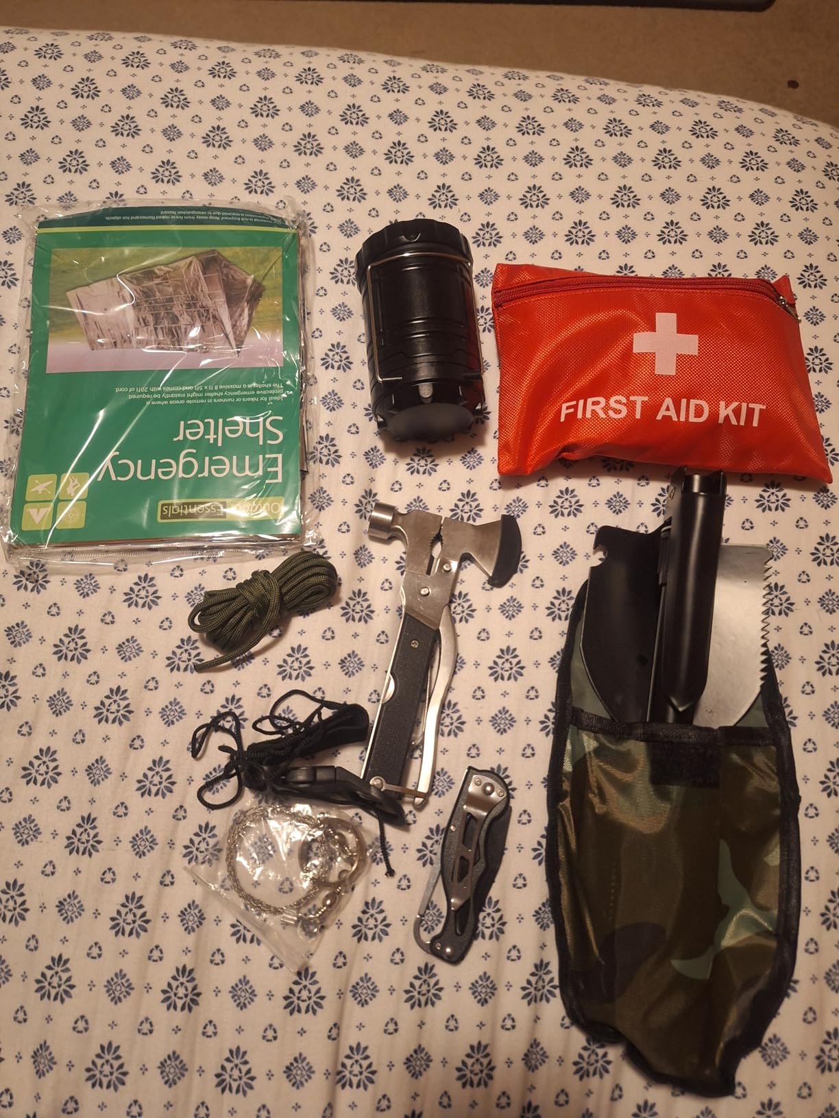 Survival Kit, Gifts for Christmas Men, Women, 251pcs Emergency Survival Gear and Supplies Equipment, First Aid Kit with Crossbody Bag, Camping Essentials for Earthquake, Hiking, Outdoor Adventure Customer Review Survival Kit, Gifts for Christmas Men, Women, 251pcs Emergency Survival Gear and Supplies Equipment, First Aid Kit with Crossbody Bag, Camping Essentials for Earthquake, Hiking, Outdoor Adventure - Customer Photo 1