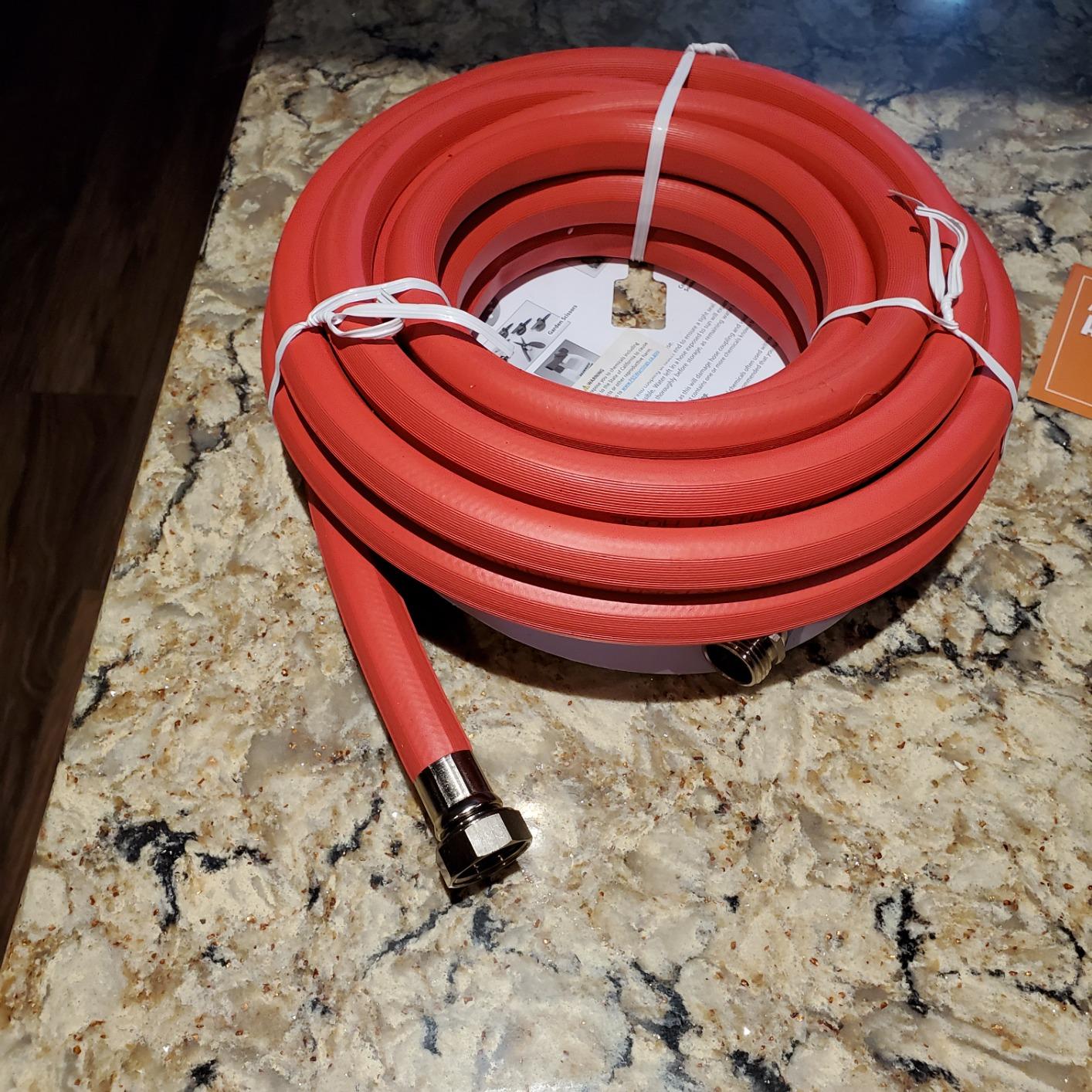 Dramm ColorStorm Premium Rubber Garden Hose, No Kink, Leak Proof Water Hose, Male Female Fittings, Made in USA, Hot & Cold Resistant, 518 Burst PSI, Red, 5/8 Dramm ColorStorm Premium Rubber Garden Hose, No Kink, Leak Proof Water Hose, Male Female Fittings, Made in USA, Hot & Cold Resistant, 518 Burst PSI, Red, 5/8
