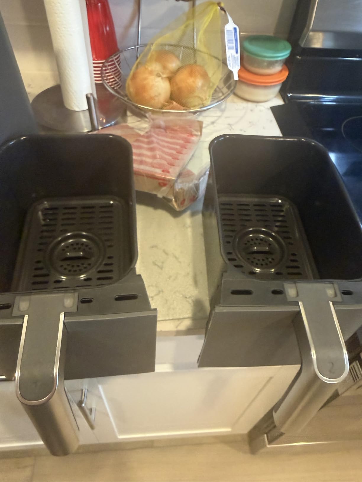Ninja DZ201 Foodi 8 Quart 6-in-1 DualZone 2-Basket Air Fryer with 2 Independent Frying Baskets, Match Cook & Smart Finish to Roast, Broil, Dehydrate & More for Quick, Easy Meals, Grey Customer Review Ninja DZ201 Foodi 8 Quart 6-in-1 DualZone 2-Basket Air Fryer with 2 Independent Frying Baskets, Match Cook & Smart Finish to Roast, Broil, Dehydrate & More for Quick, Easy Meals, Grey - Customer Photo 2