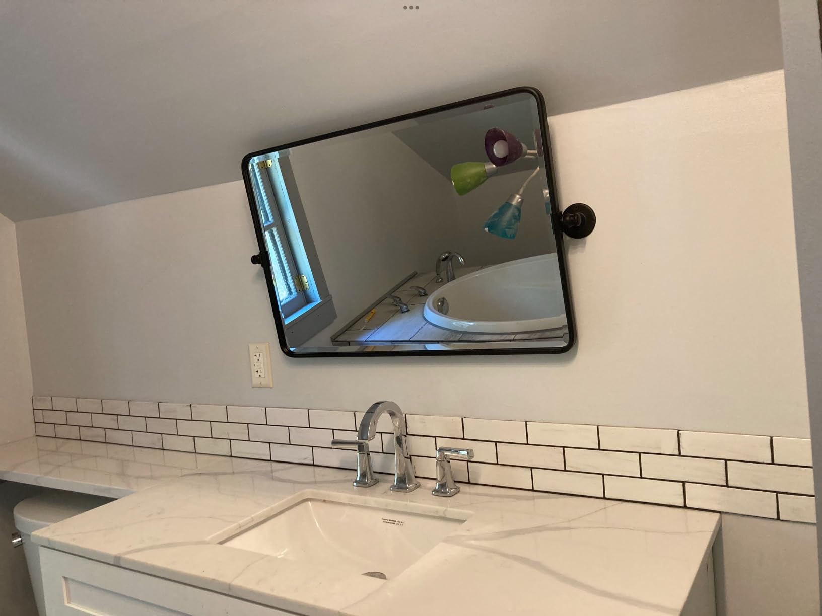 Subway Porcelain Tile White Matte 2 inches x 6 inches - Italian Designed Wall Tile for Backsplash, Shower, Bathroom & Kitchen (15 Sheets per Box) - Customer Photo 2