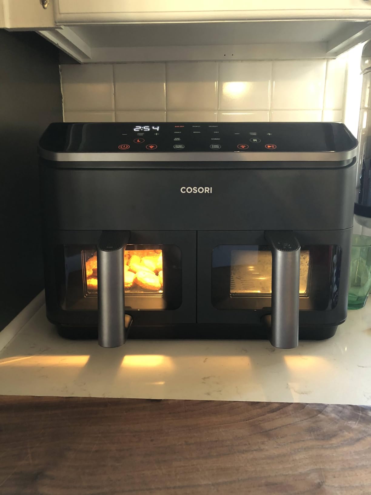COSORI Dual Air Fryer 9Qt â 10-in-1, Fresh Balanced Meals for Family and Children with Double Baskets, Sync Cook & Finish to Bake, Roast, Reheat, Broil & 130 Recipes for Easy Cooking, Dishwasher Safe Customer Review COSORI Dual Air Fryer 9Qt â 10-in-1, Fresh Balanced Meals for Family and Children with Double Baskets, Sync Cook & Finish to Bake, Roast, Reheat, Broil & 130 Recipes for Easy Cooking, Dishwasher Safe - Customer Photo 1