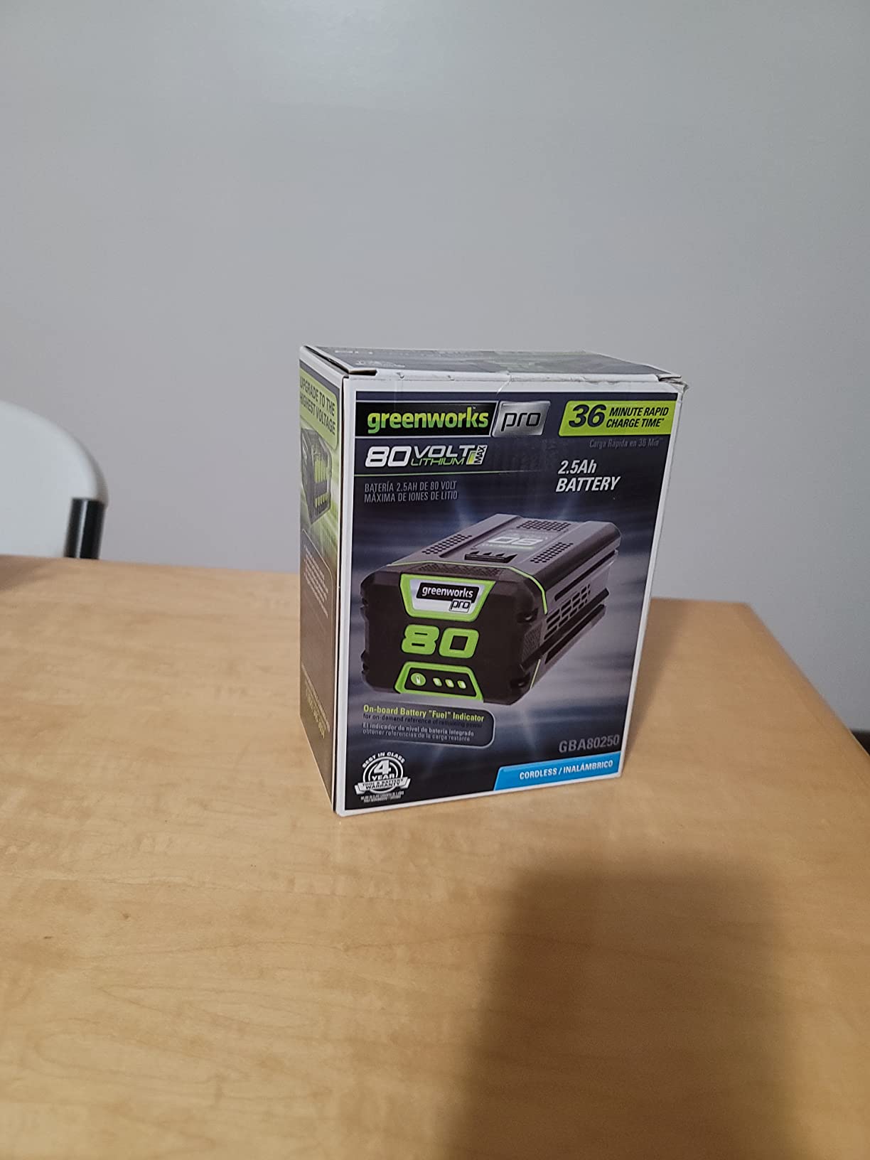 Greenworks 80V (770 CFM/190 MPH) Brushless Cordless Leaf Blower, Commercial-Grade Power for Autumn Leaf Composting, Spring Pollen Cleanup and Post-Snow Debris, Includes 4.0Ah Battery & Rapid Charger - Customer Photo 3