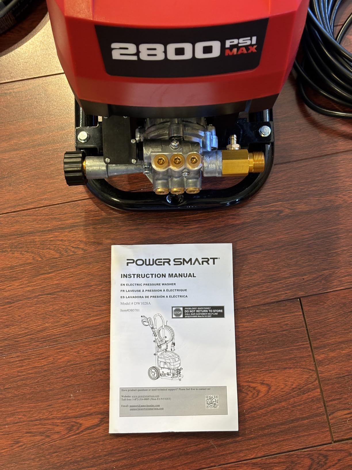 PowerSmart Gas Pressure Washer 3400 PSI, 2.5 GPM Gas Powered Pressure Washer, 212CC Engine, 10 inch Wheels, 5 Nozzles for Patio, Car, Driveway, Fence & Home Cleaning - Customer Photo 2