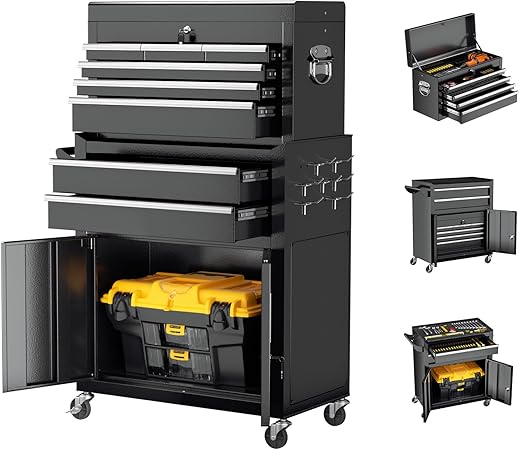 8-Drawer Rolling Tool Chest with Lock, Detachable Tool Cabinet Cart with Wheels, High-Capacity Mechanic Tool Organizer for Garage Workshop Warehouse Storage Customer Review 8-Drawer Rolling Tool Chest with Lock, Detachable Tool Cabinet Cart with Wheels, High-Capacity Mechanic Tool Organizer for Garage Workshop Warehouse Storage - Customer Photo 4