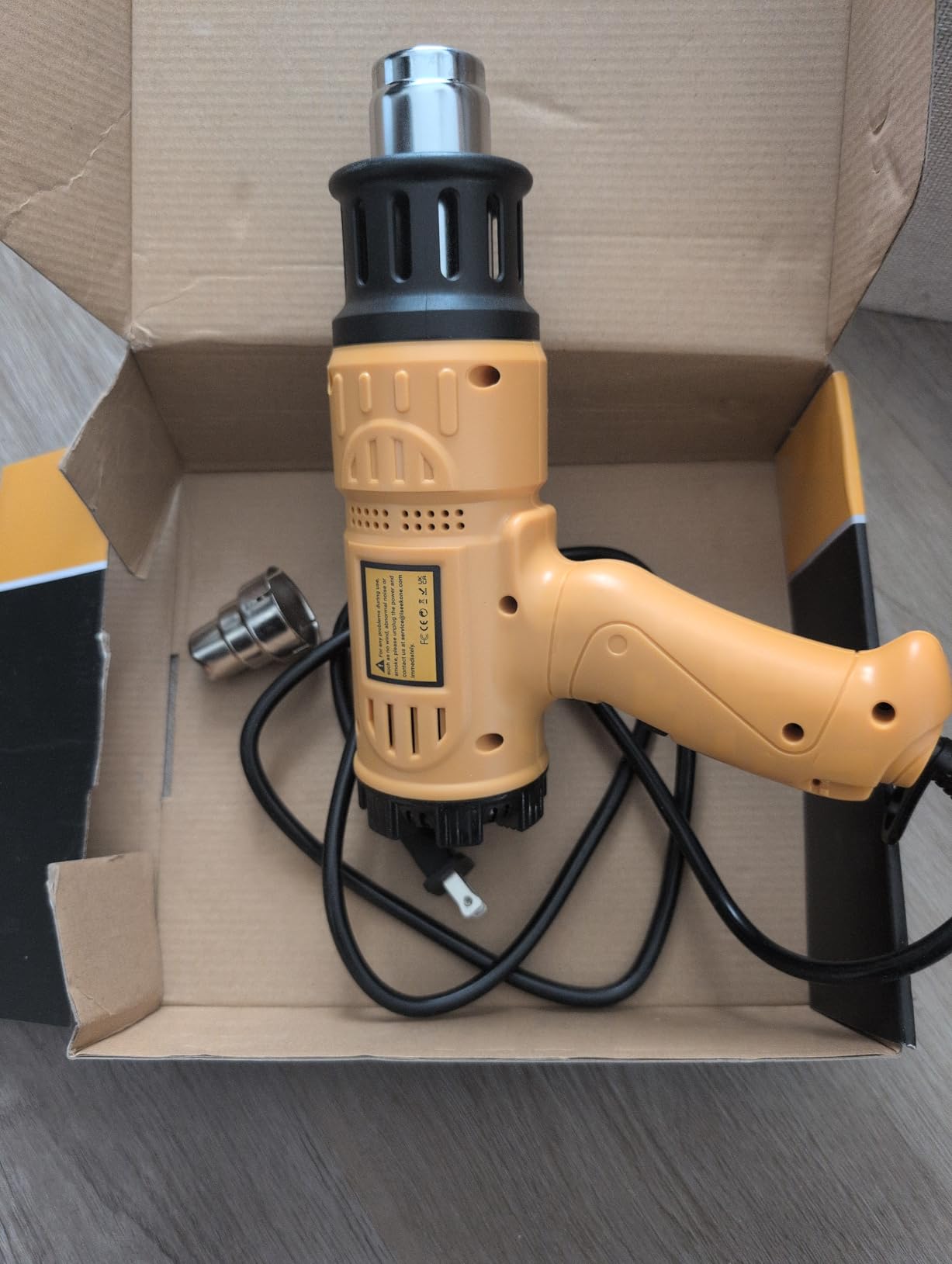 SEEKONE Heat Gun 1800W 122â-1202âï¼50â- 650âï¼Fast Heating Heavy Duty Hot Air Gun Kit Variable Temperature Control Overheat Protection with 4 Nozzles for Crafts, Shrinking PVC, Stripping Paint(5.2FT) - Customer Photo 1