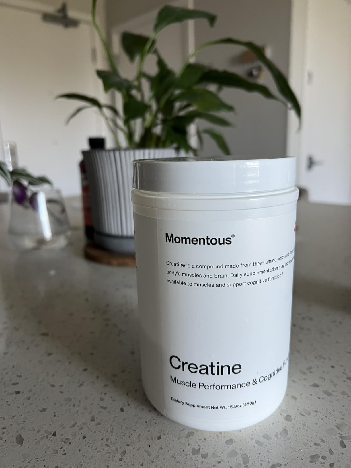 Momentous Creatine Monohydrate Powder - Creatine Powder - Supports Strength, Lean Muscle, & Recovery for Men & Women - NSF Certified for Sport - 5 g per Serving - 90 Servings customer photo 1
