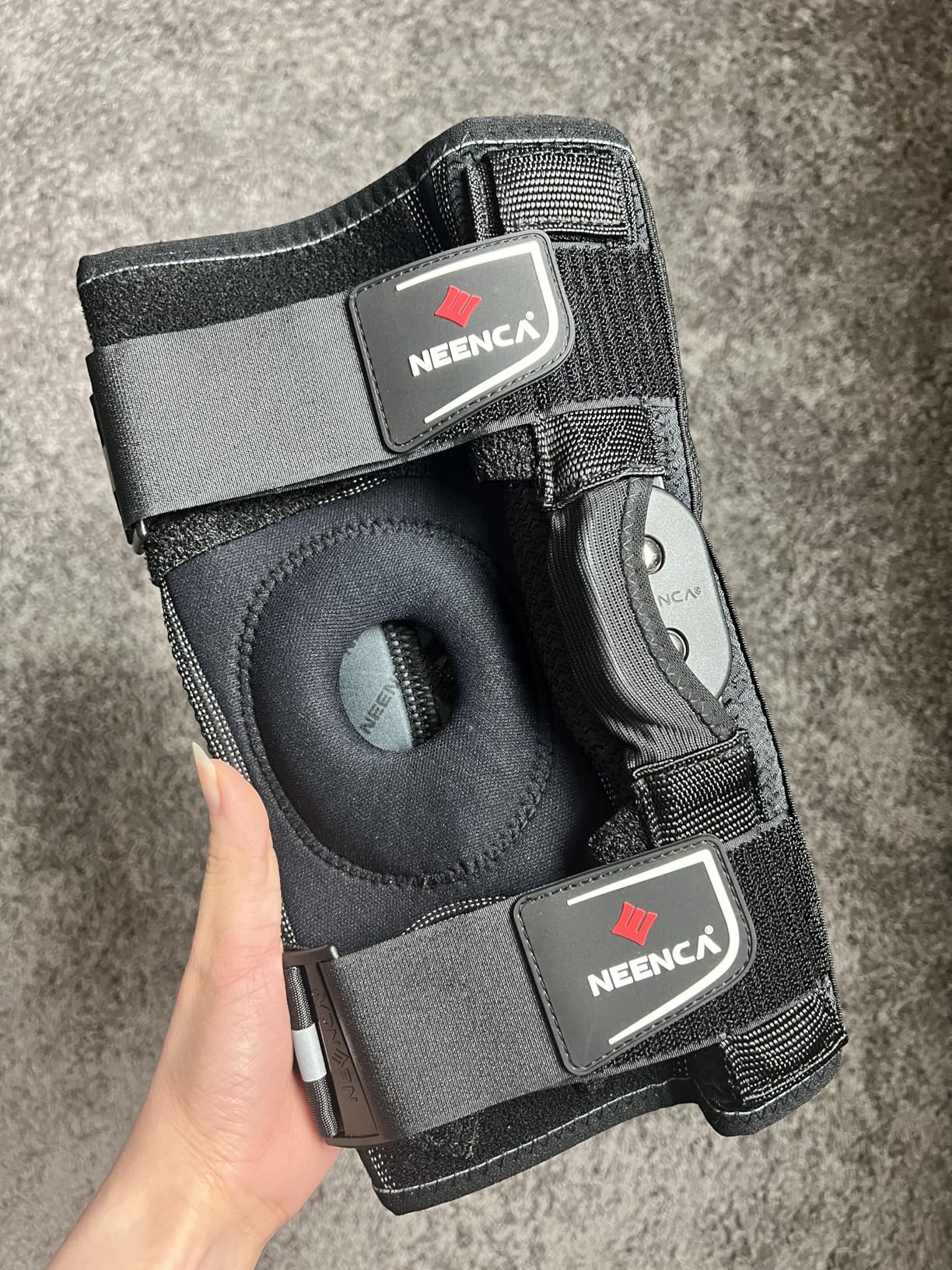 NEENCA Professional Knee Brace for Knee Pain, Hinged Knee Support with Patented X-Strap Fixing System, Medical for Pain Relief, Arthritis, Meniscus Tear, ACL, PCL, MCL, Runner, Sport customer photo 2