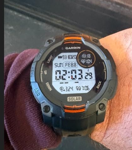 Garmin Instinct® 3 45mm, Solar Charged Display, Rugged Outdoor GPS Smartwatch, Metal-Reinforced Bezel, Built-in Flashlight, Black customer photo 2