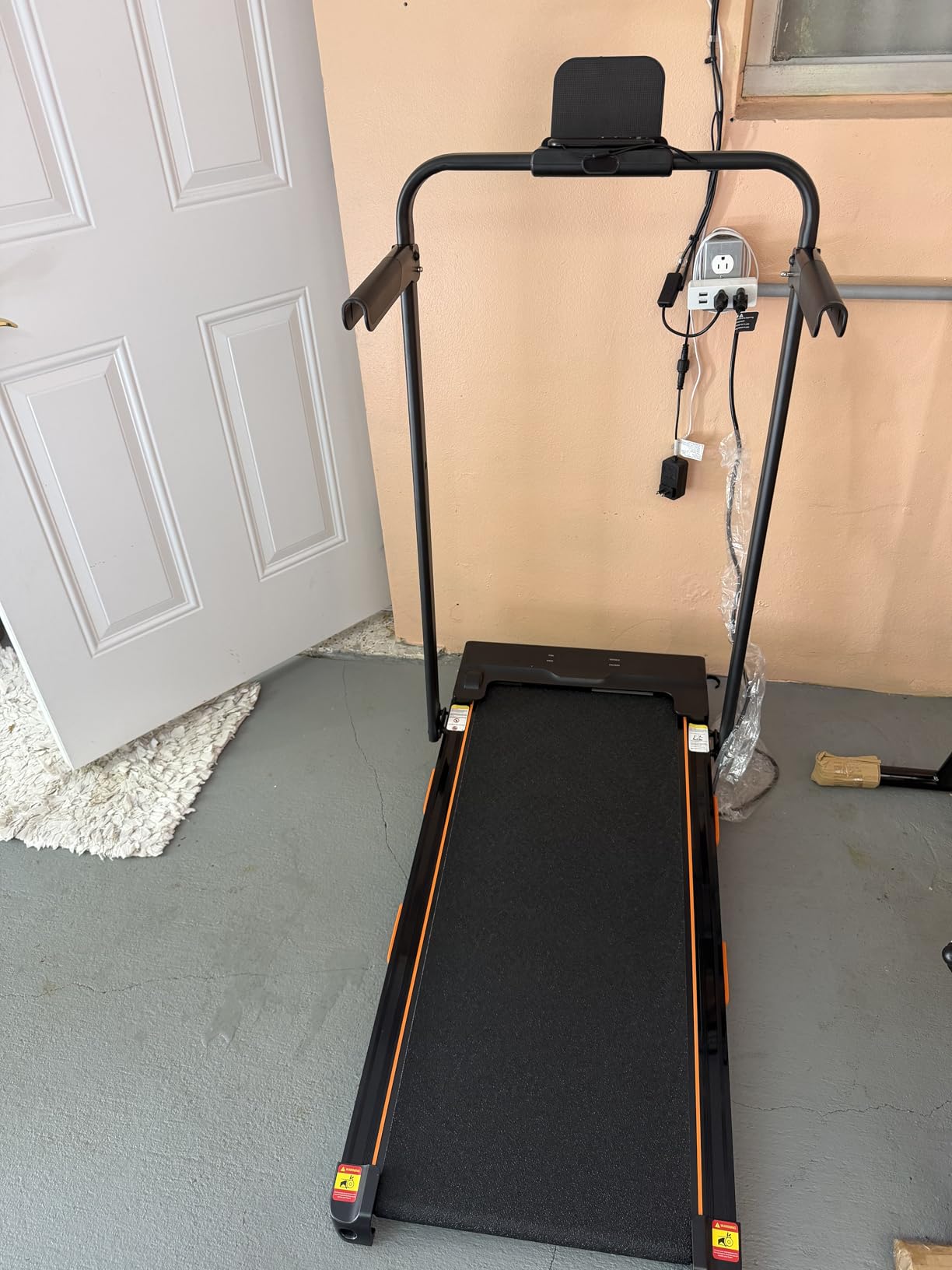 16% Incline Walking Pad Treadmill, 4-in-1 Under Desk Foldable Treadmill with Handles, 2.5HP, 330 LBS Capacity customer photo 2