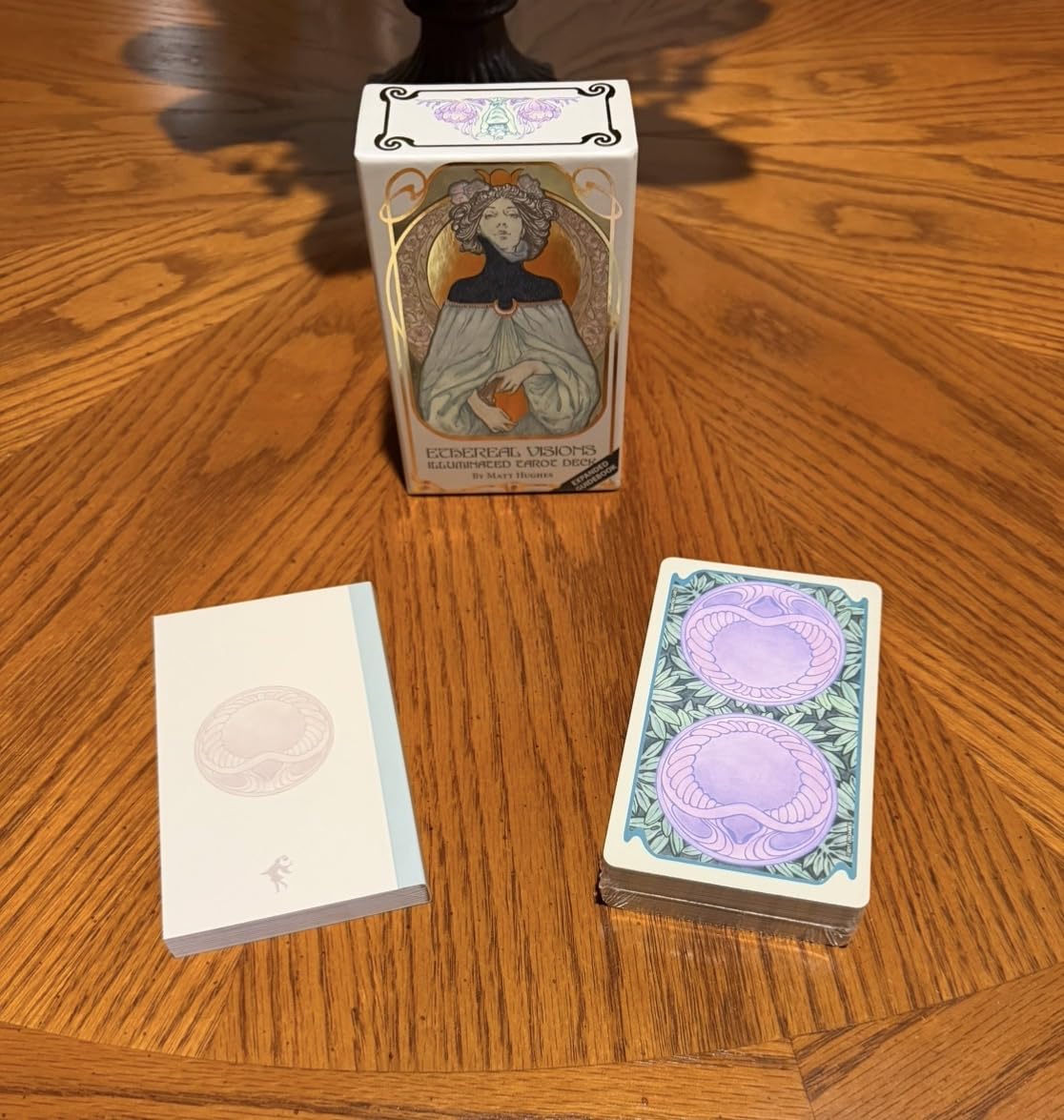 Ethereal Visions Illuminated Tarot Deck: Elegant 80-Card Art Nouveau Tarot Deck with Gold Foil, Full-Color 140-Page Guidebook, Hand-Drawn Illustrations - Ideal for Beginners & Collectors customer photo 2