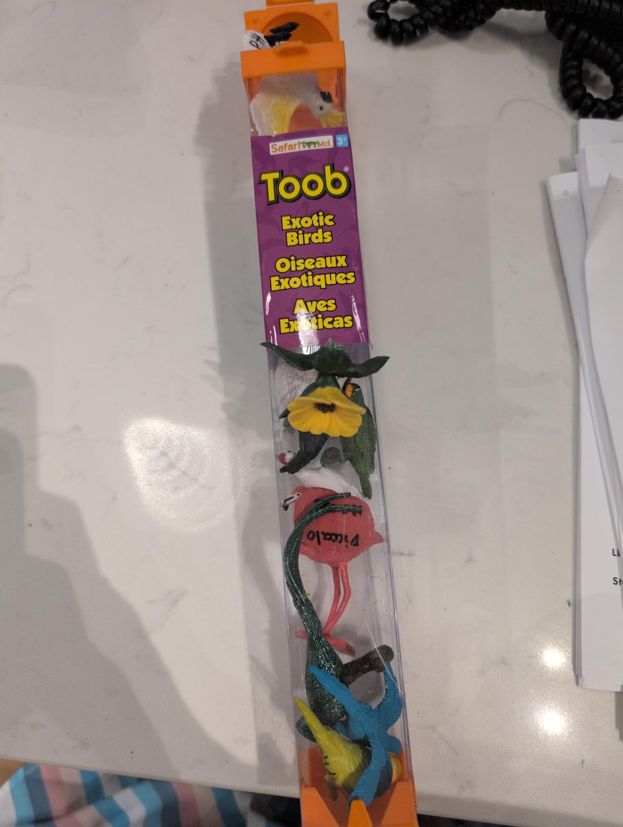 Safari Ltd. Exotic Birds TOOB - 10 Figurines: Parakeet, Quetzal, Macaw, Hummingbird, Toucan, Cockatoo, Flamingo, Snowy Owl, Parrot - Educational Toy Figures For Boys, Girls & Kids Ages 3+ customer photo 2