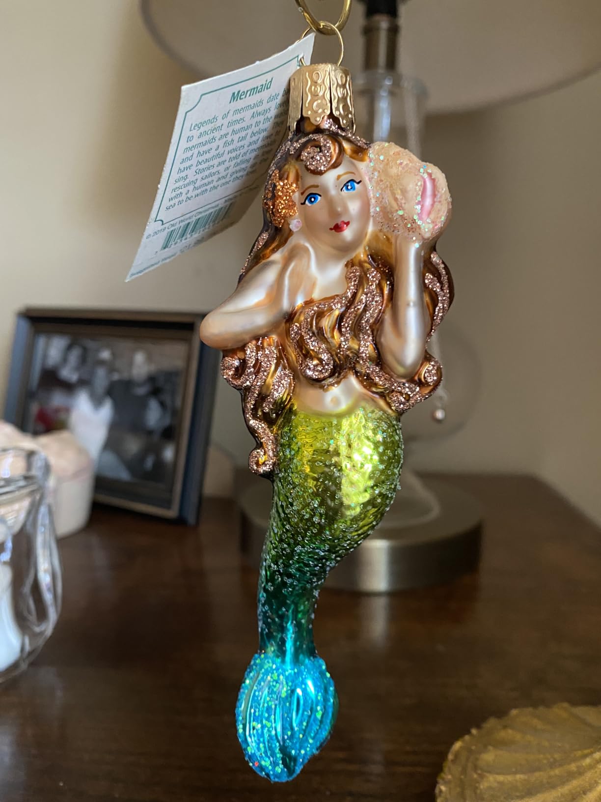 Old World Christmas Manatee Glass Blown Ornament for Christmas Tree, Handcrafted Holiday Decoration, Sea Collection customer photo 2
