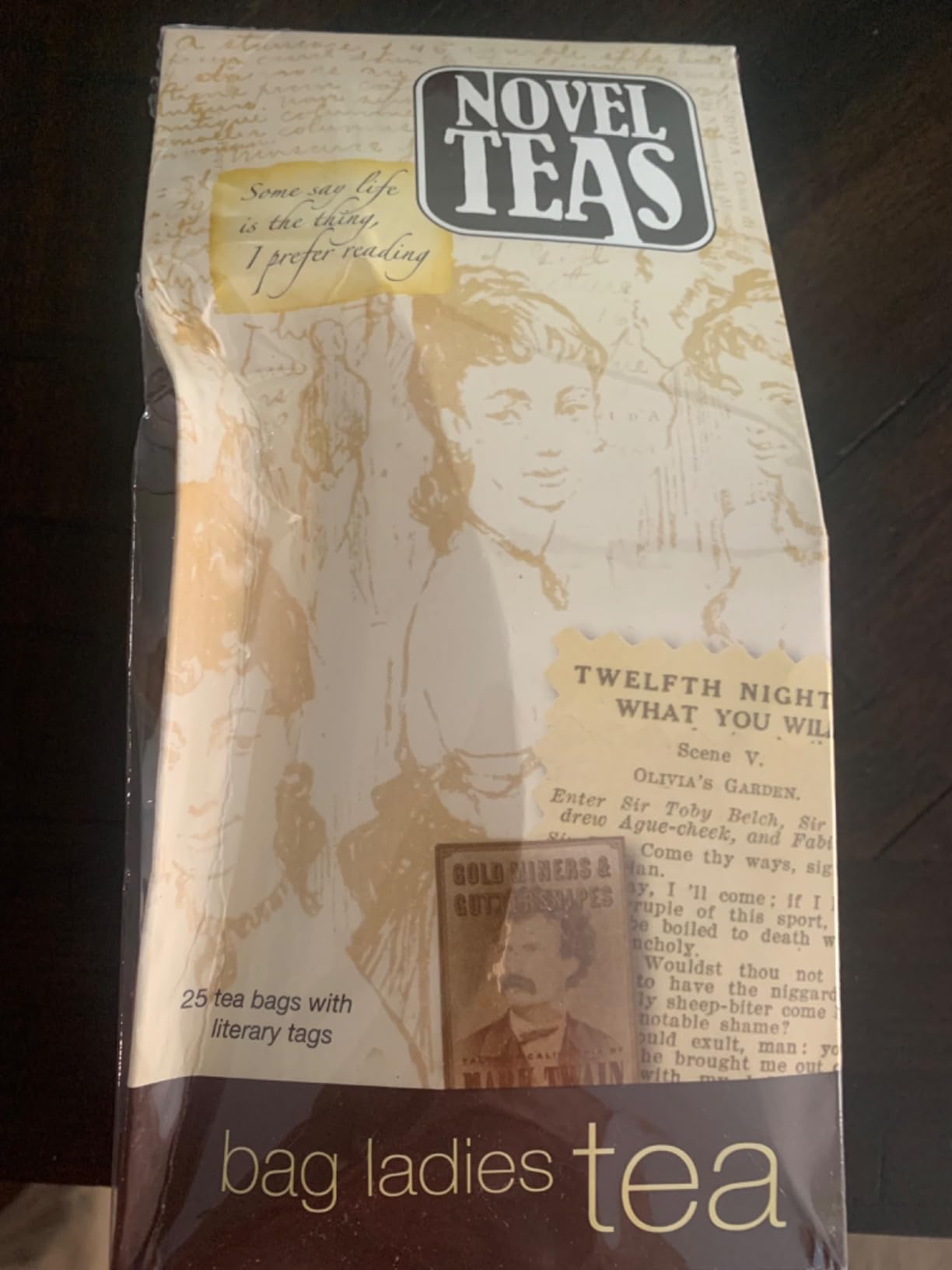 Novel Teas Book Lover's Tea contains 25 teabags individually tagged with literary quotes from the world over, made with the finest English Breakfast tea, for the book lover customer photo 2