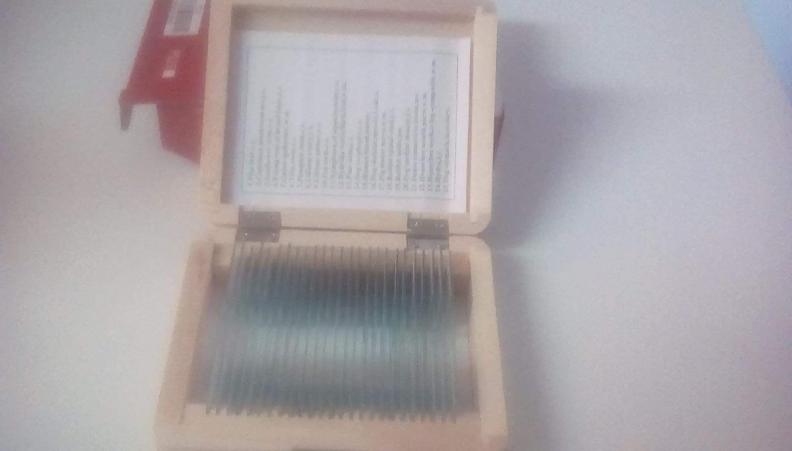AmScope PS25 Prepared Microscope Slide Set for Basic Biological Science | 25pc Prepared Slides Professionally Stained & Labeled Cedar Wood Oil Preserved Varnished Wooden Storage Case customer photo 1