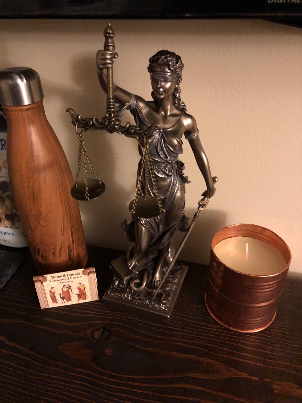Top Collection Bronze Finish Lady Justice 12.5 Inch Statue Sculpture customer photo 1