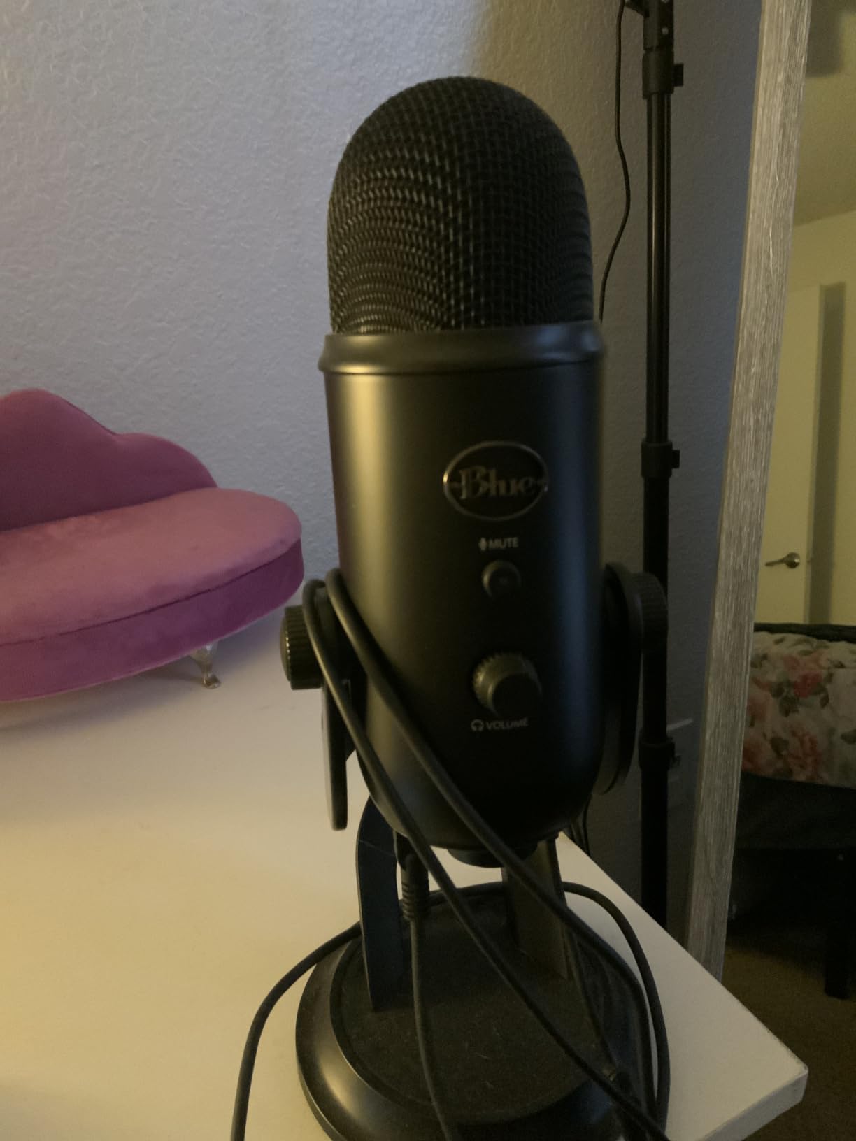 Logitech Creators Blue Yeti USB Microphone for PC, Mac, Gaming, Recording, Streaming, Podcasting, Studio and Computer Condenser Mic with Blue VO!CE effects, 4 Pickup Patterns, Plug and Play - Blackout customer photo 1