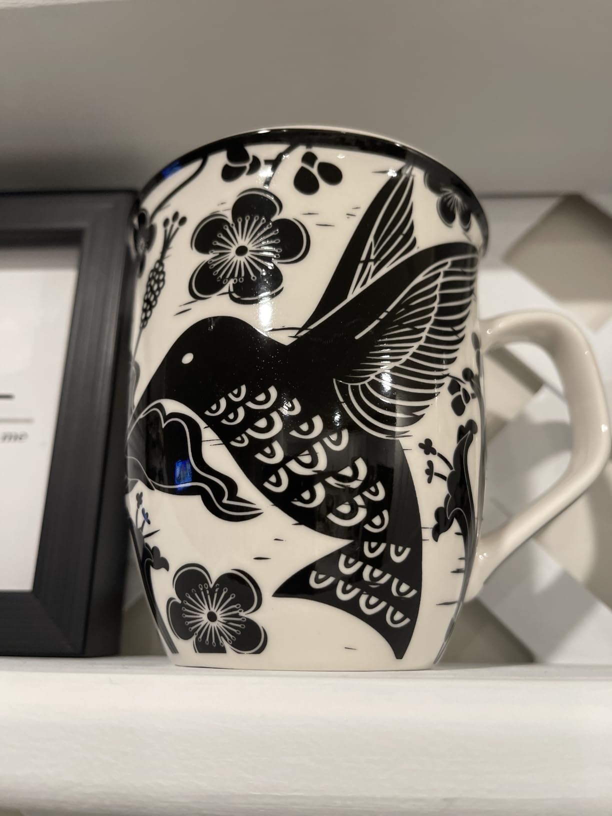 Karma Gifts 14 oz Black and White Boho Mug Octopus - Cute Coffee and Tea Mug - Ceramic Coffee Mugs for Women and Men customer photo 1