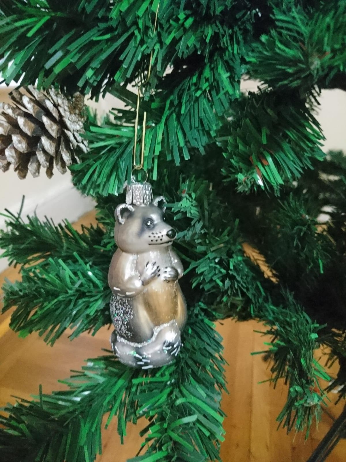 Old World Christmas Badger Glass Blown Ornament for Christmas Tree, Handcrafted Holiday Decoration, Wildlife Animal Collection customer photo 1